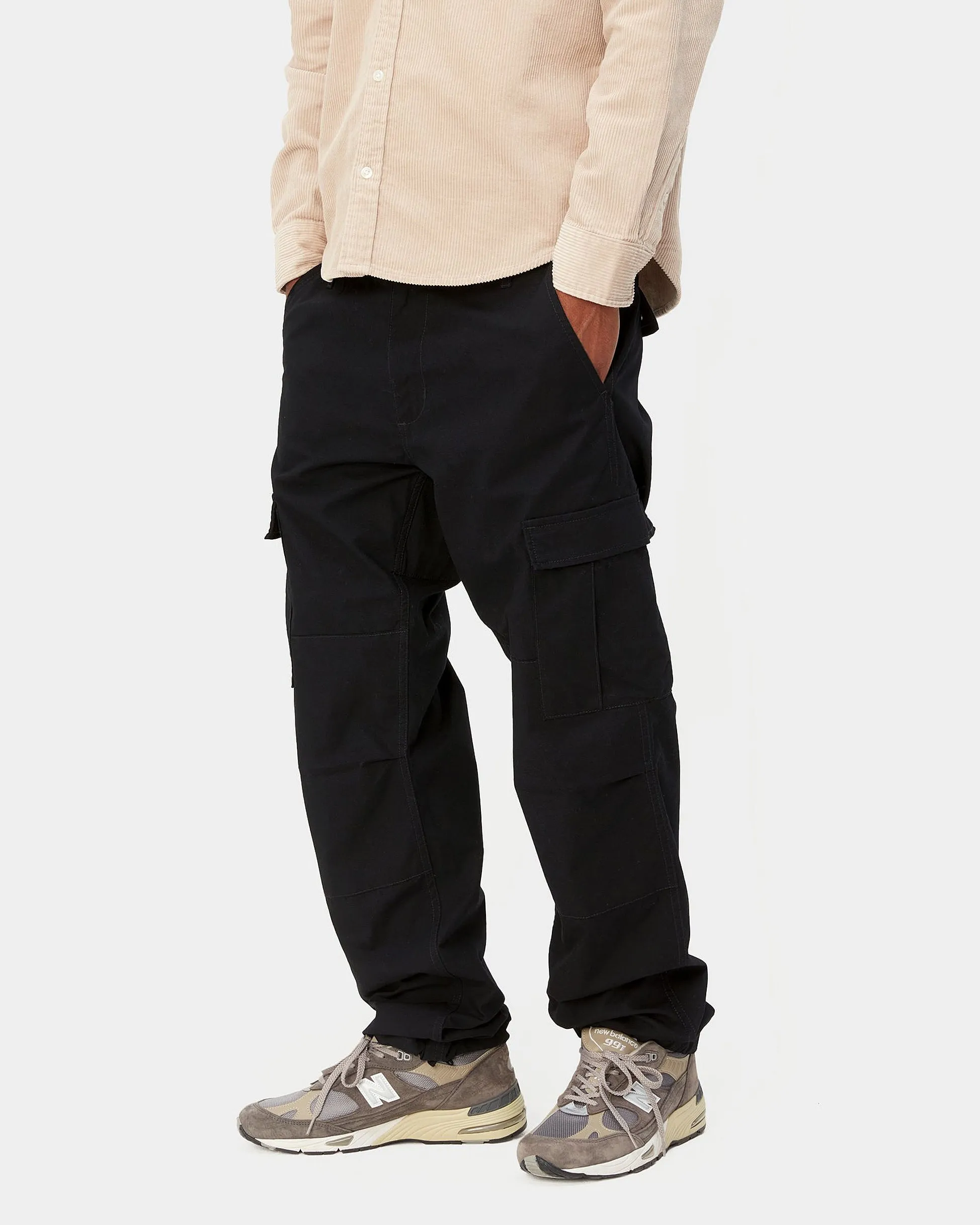 Carhartt WIP Aviation Pant Slim Fit Cargo - Black Rinsed | Carhartt WIP Chinos & Non-Denim Pants | JEANSTORE