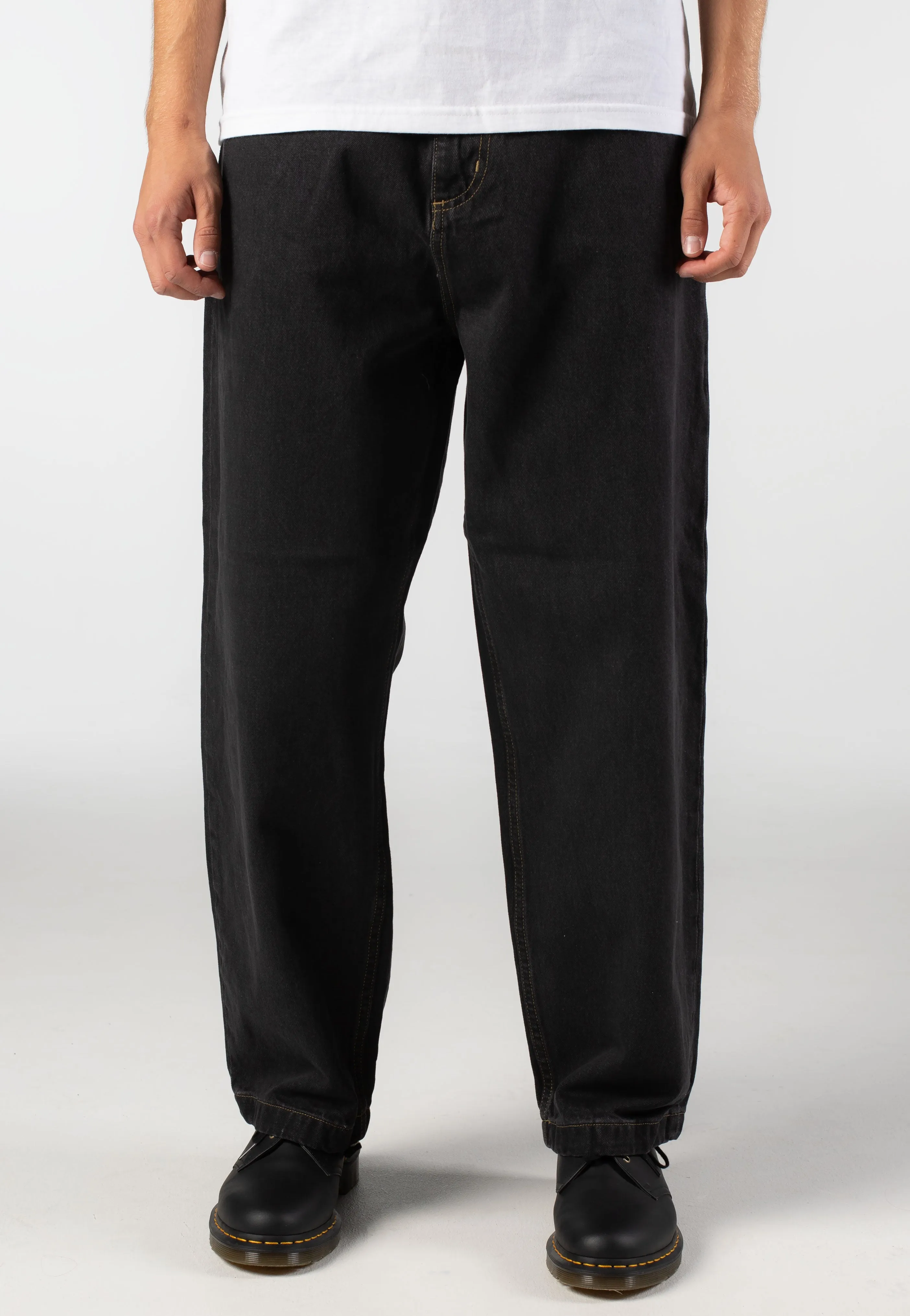 Carhartt WIP - Brandon Black Stone Washed - Jeans Soft Eco Friendly Subtle design