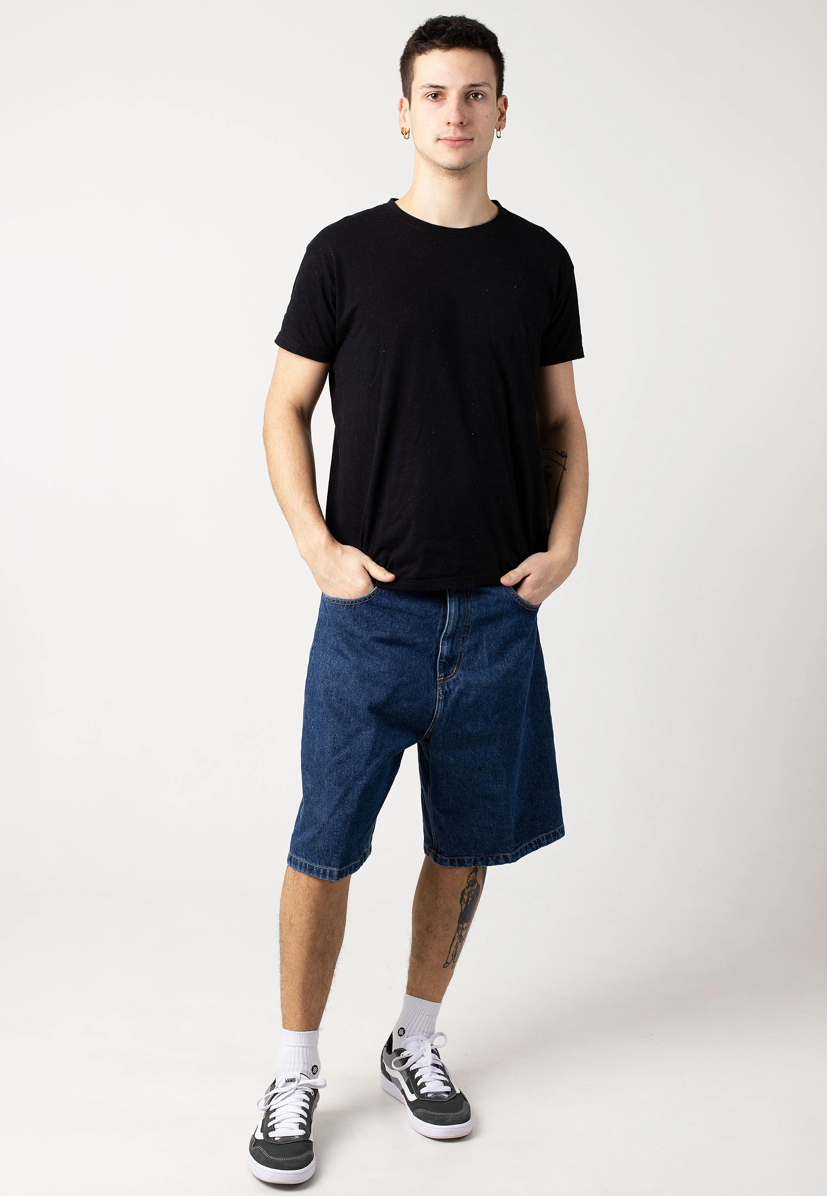 Carhartt WIP - Brandon Stone Washed Blue - Shorts Geometric Pattern