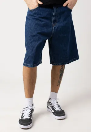 Carhartt WIP - Brandon Stone Washed Blue - Shorts spandex blend Retro Style