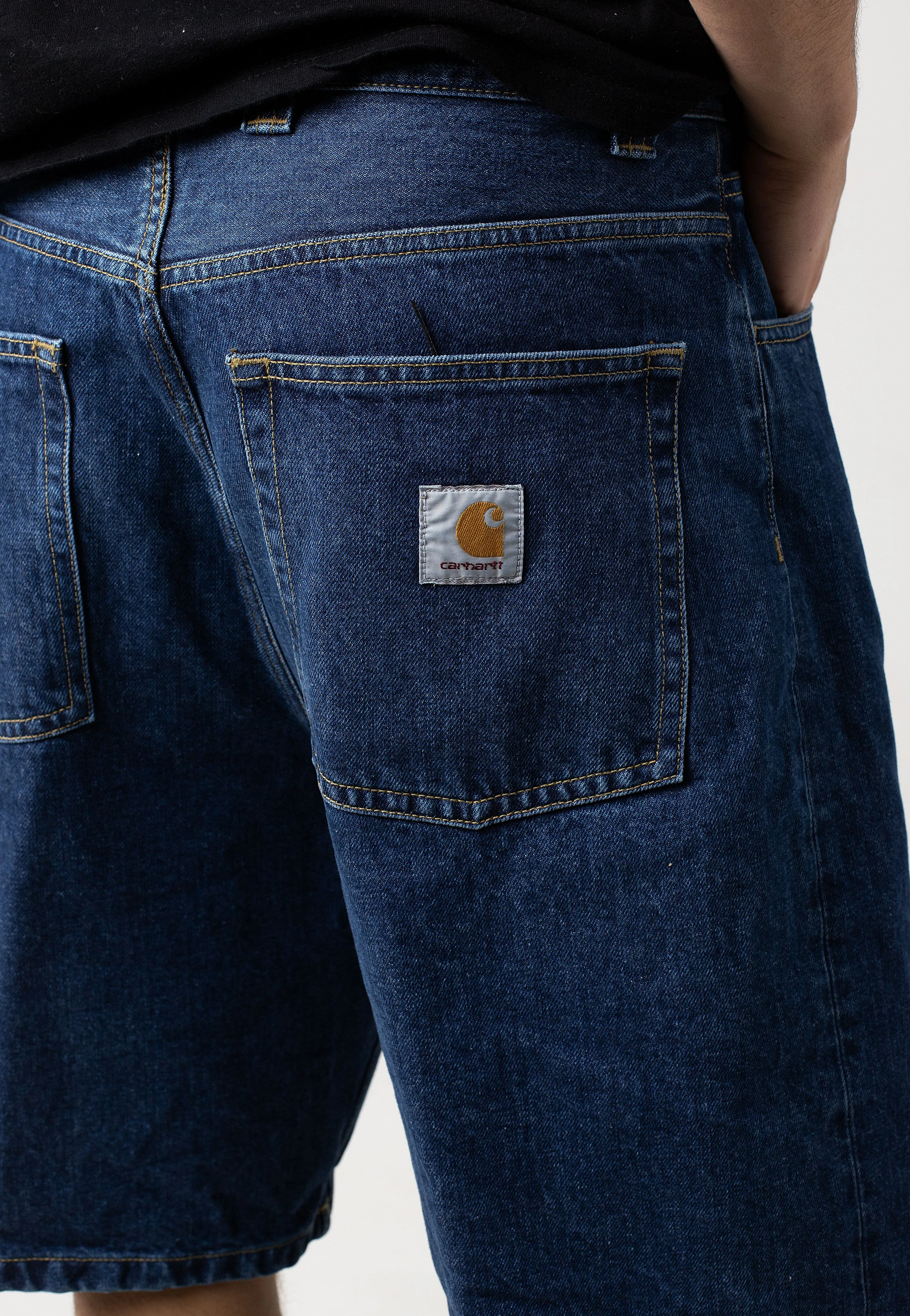 Carhartt WIP - Brandon Stone Washed Blue - Shorts Geometric Pattern