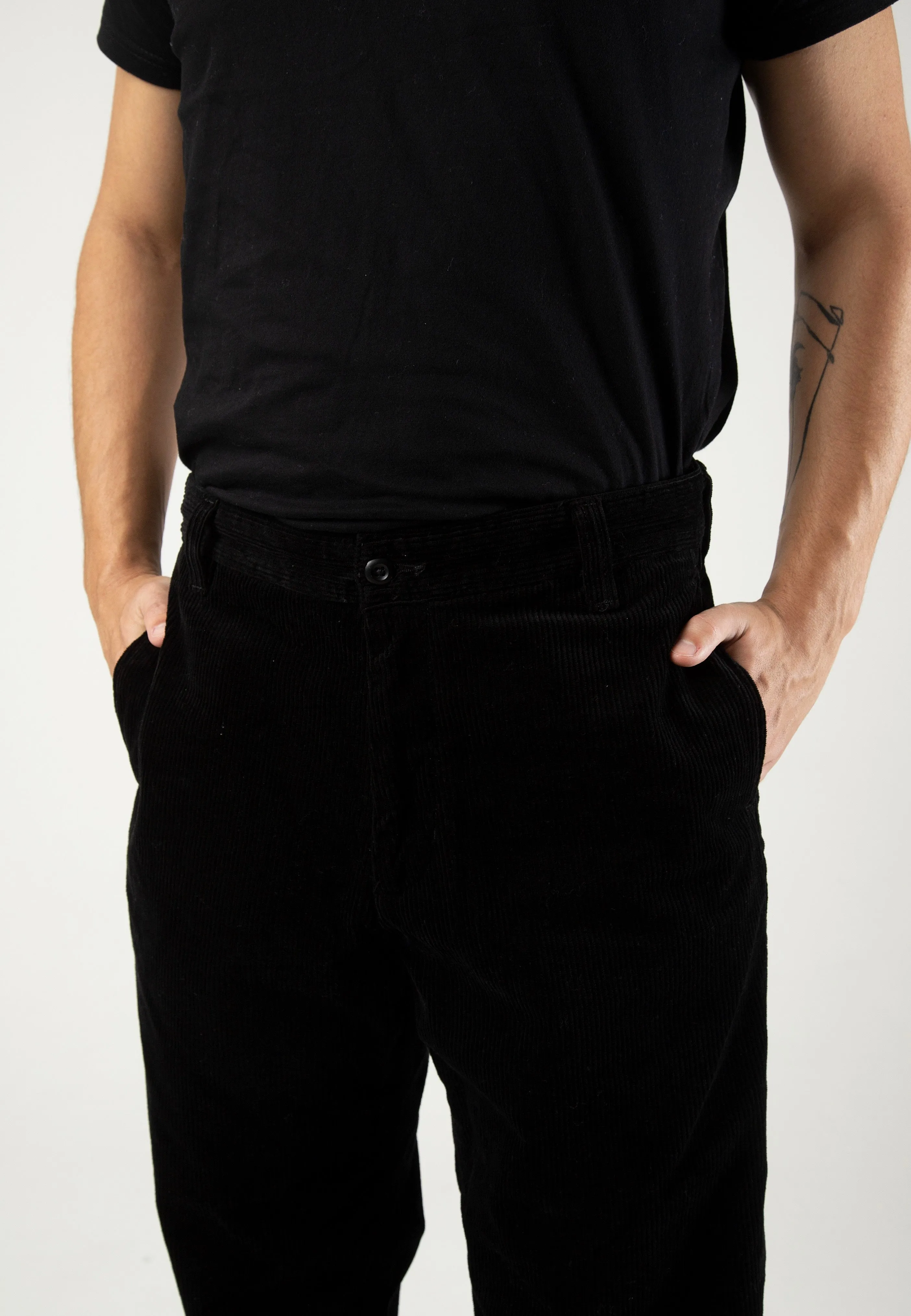 Carhartt WIP - Calder Rinsed Black - Pants Elegant Look
