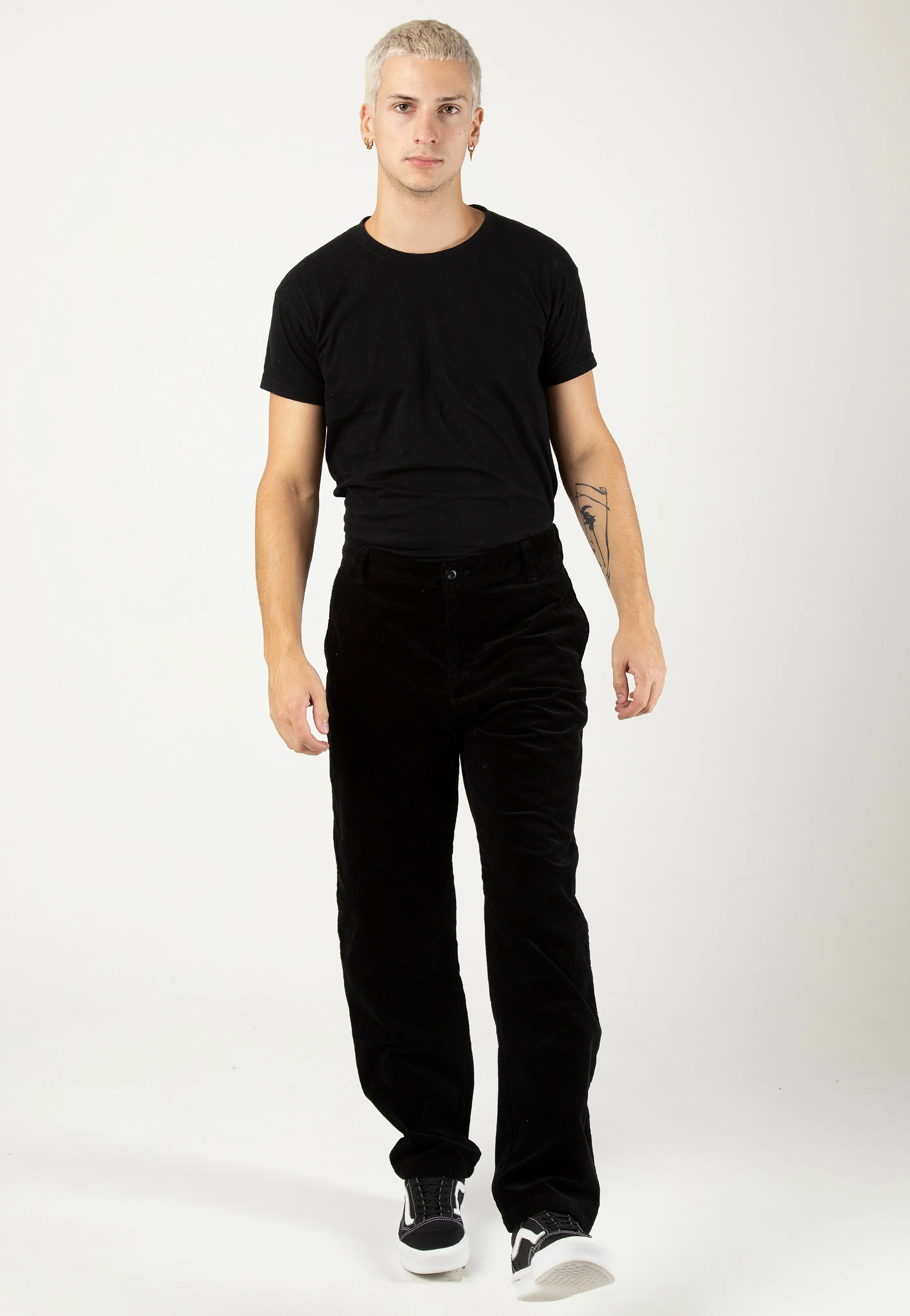 Carhartt WIP - Calder Rinsed Black - Pants Elegant Look