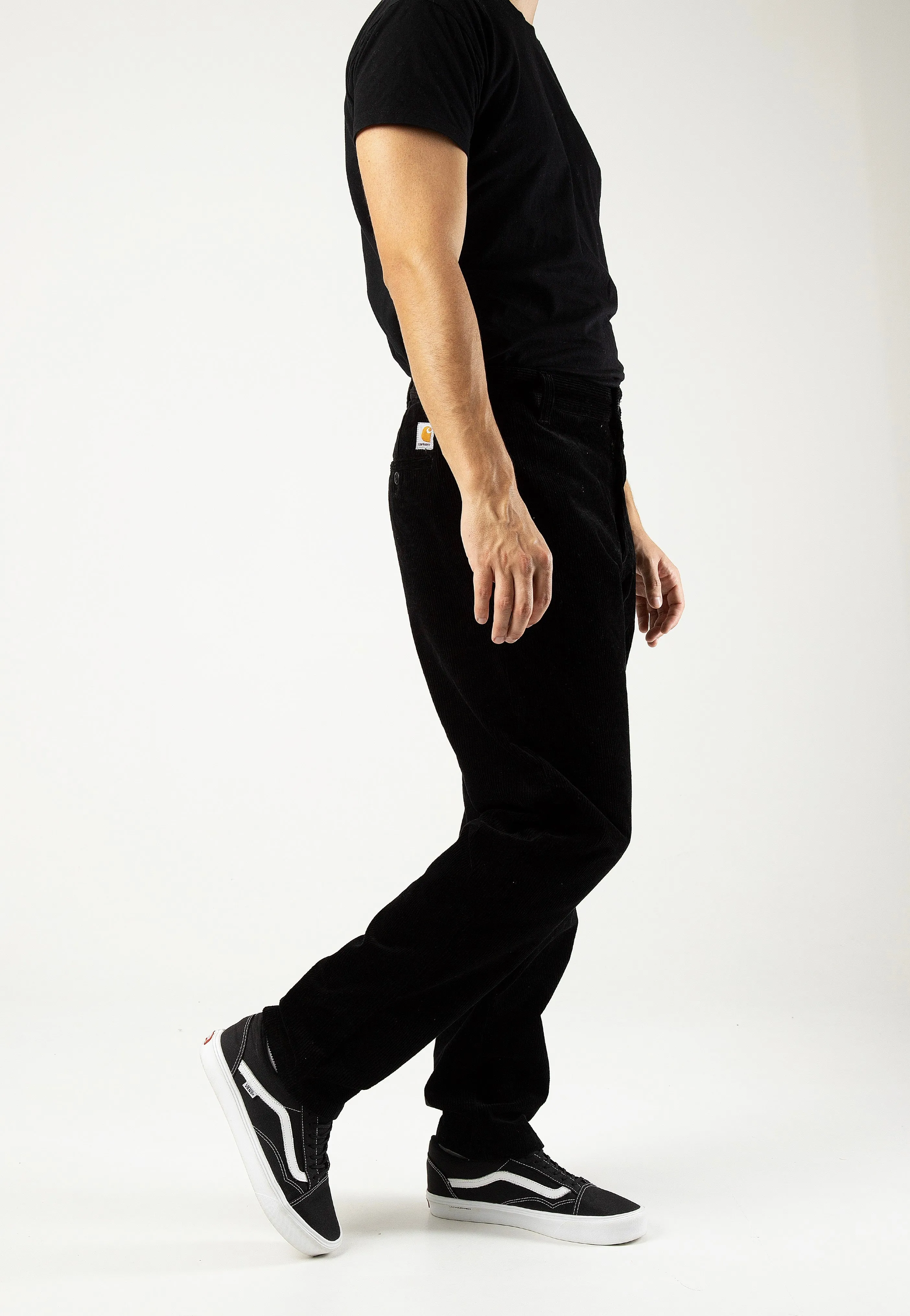 Carhartt WIP - Calder Rinsed Black - Pants Elegant Look