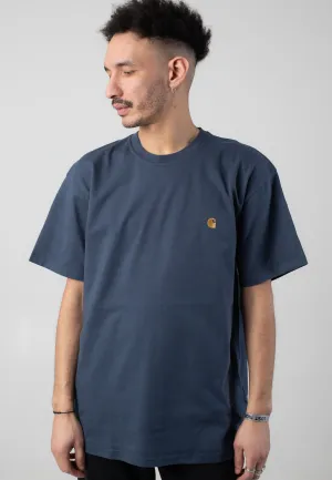 Daily Style Carhartt WIP - Chase Dusky Blue/Gold - T-Shirt