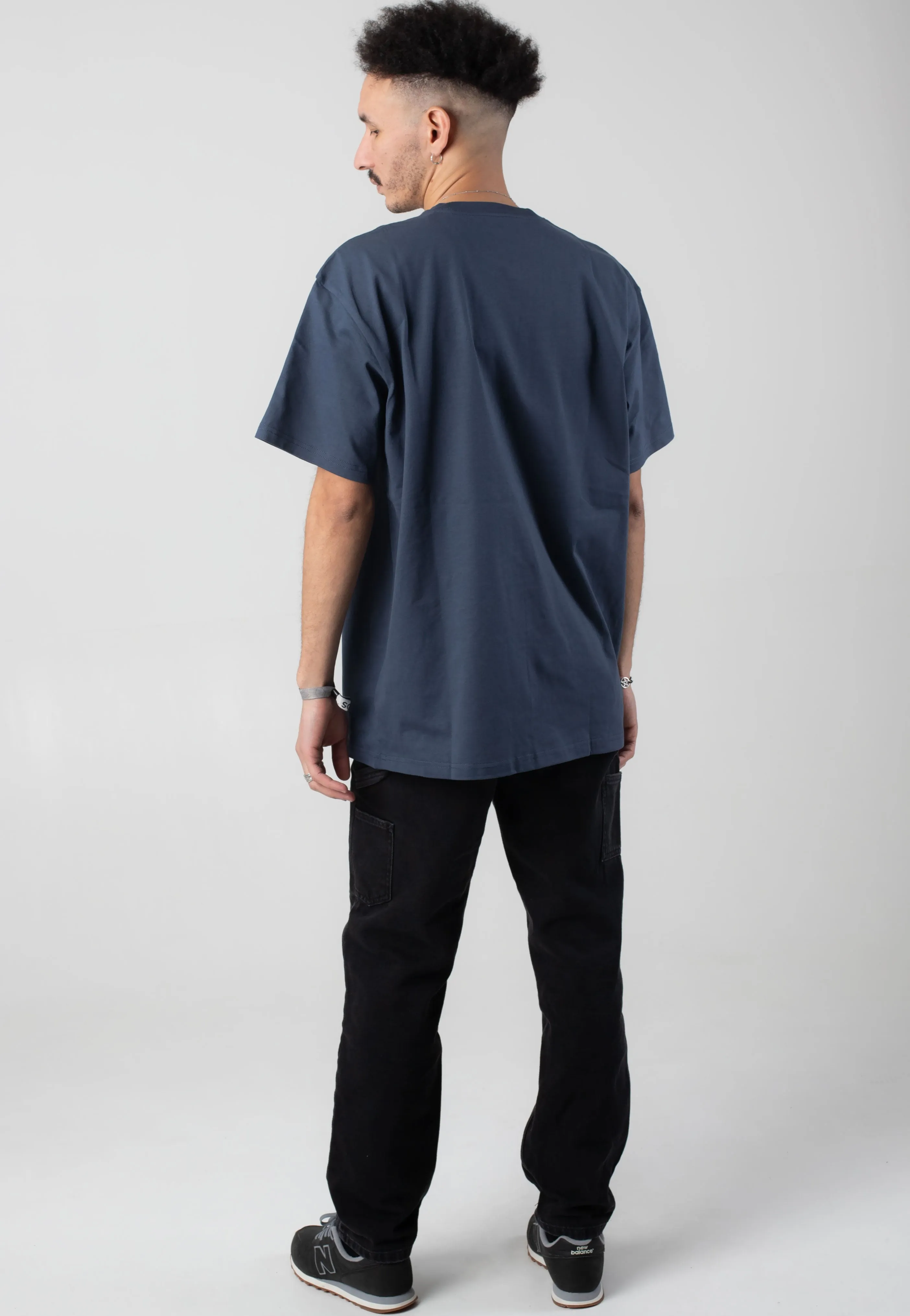 Carhartt WIP - Chase Dusky Blue/Gold - T-Shirt Street Ready
