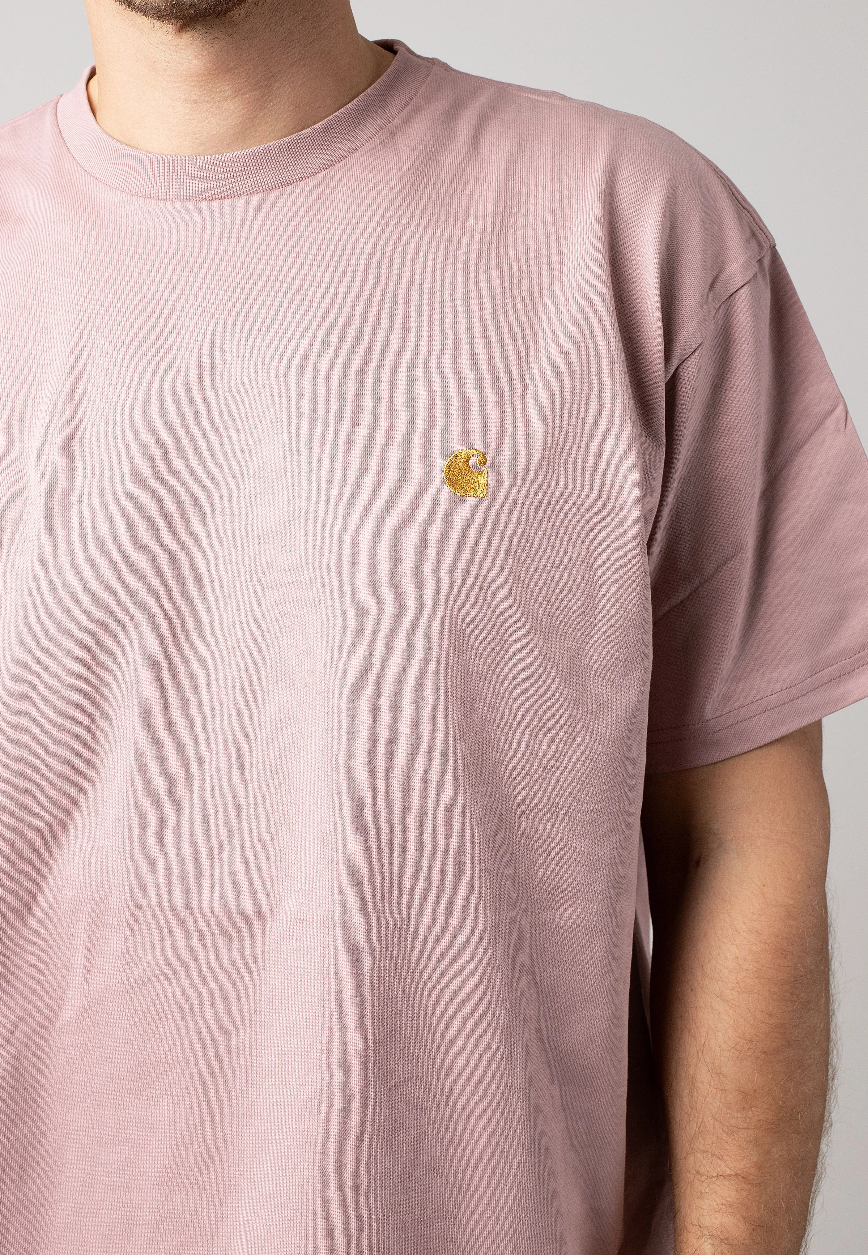 Carhartt WIP - Chase Glassy Pink/Gold - T-Shirt Striped and classic