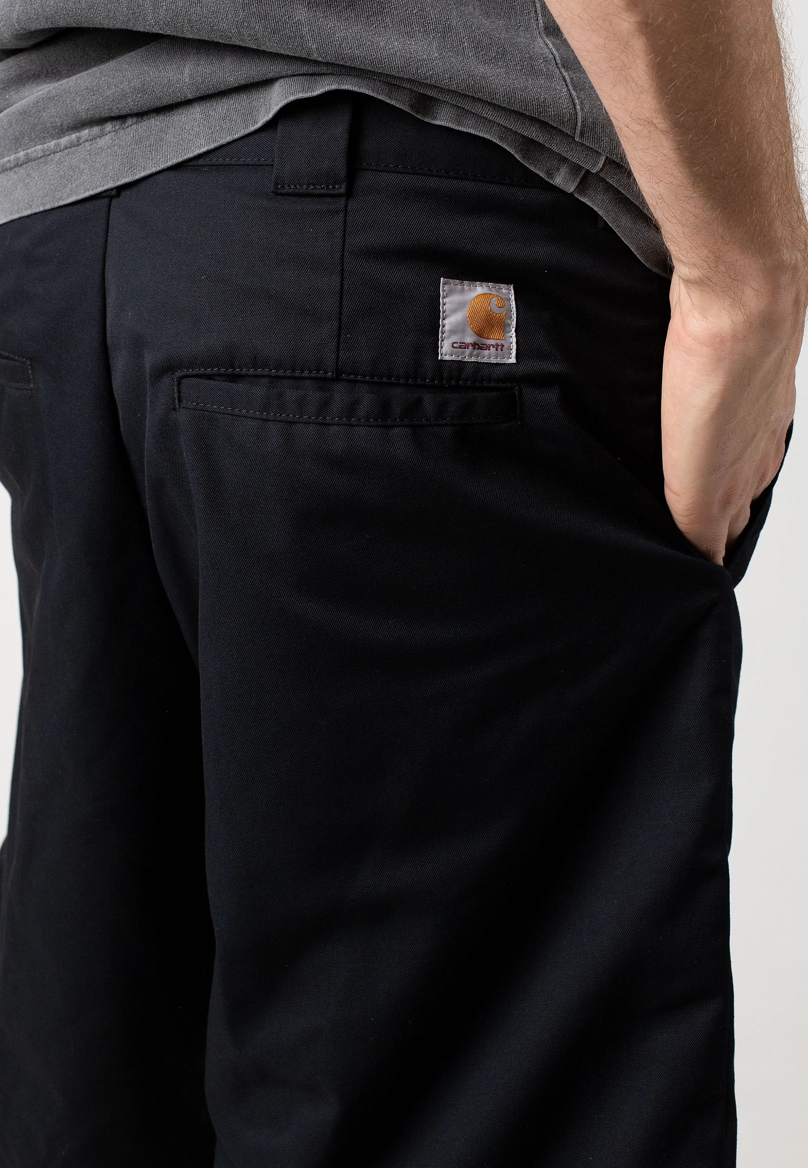Carhartt WIP - Craft Rinsed Black - Shorts Rhinestone embellishments