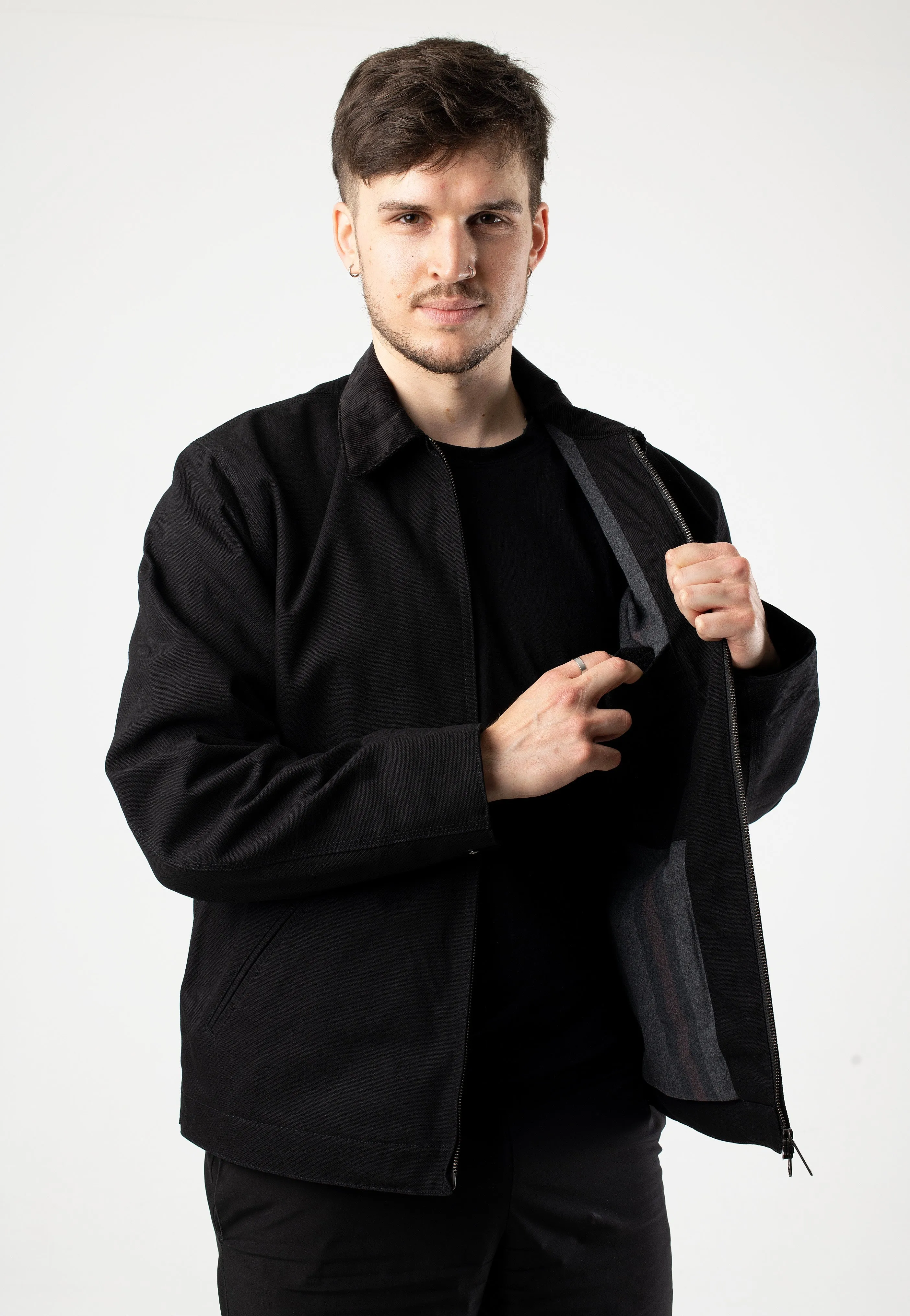 Carhartt WIP - Detroit Rigid Black/Black - Jacket V - neck