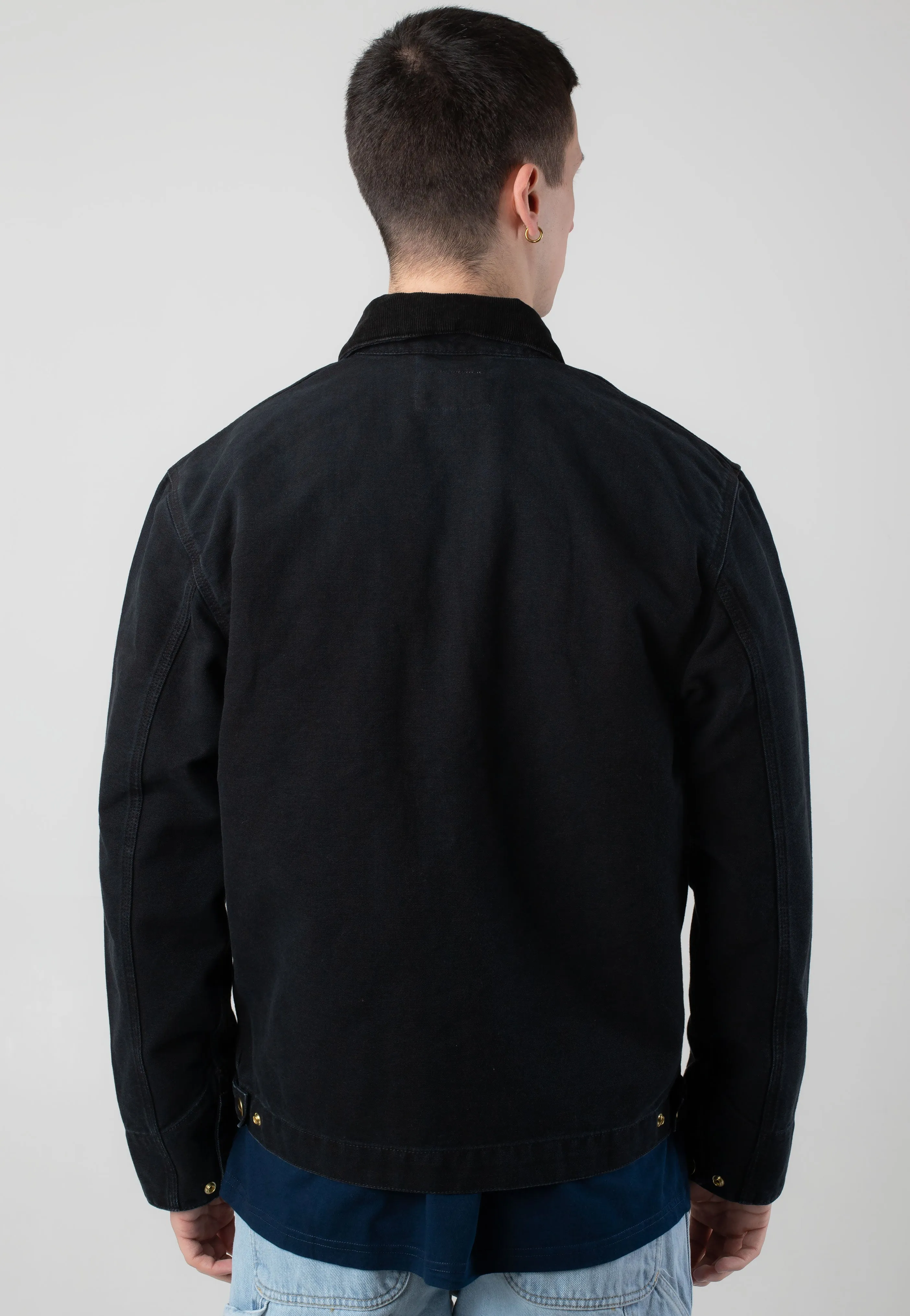 Carhartt WIP - Detroit Stone Canvas Black/Black - Jacket All-Purpose Wear