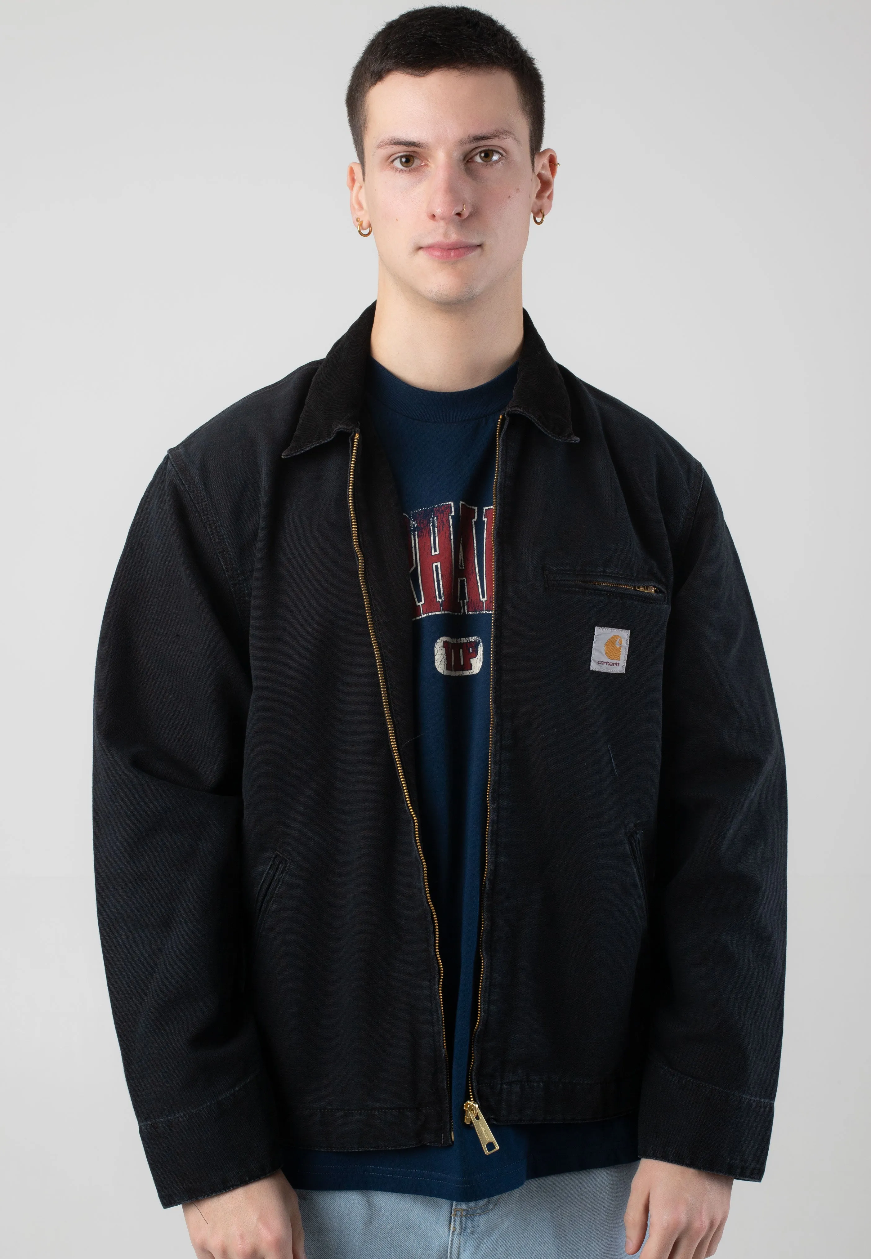 Ideal Gift Carhartt WIP - Detroit Stone Canvas Black/Black - Jacket
