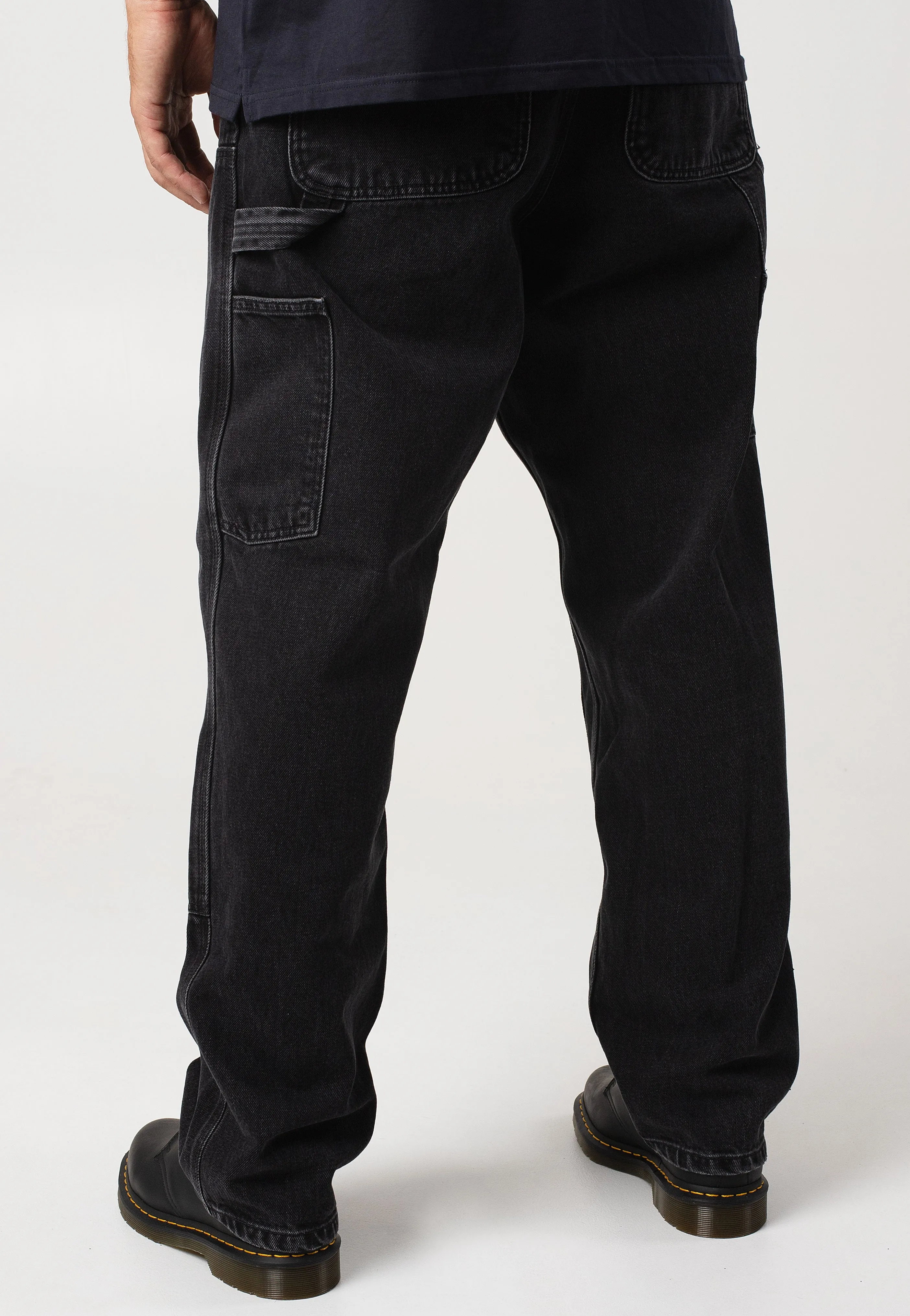 Carhartt WIP - Double Knee Stone Washed Black - Jeans Relaxed Energy