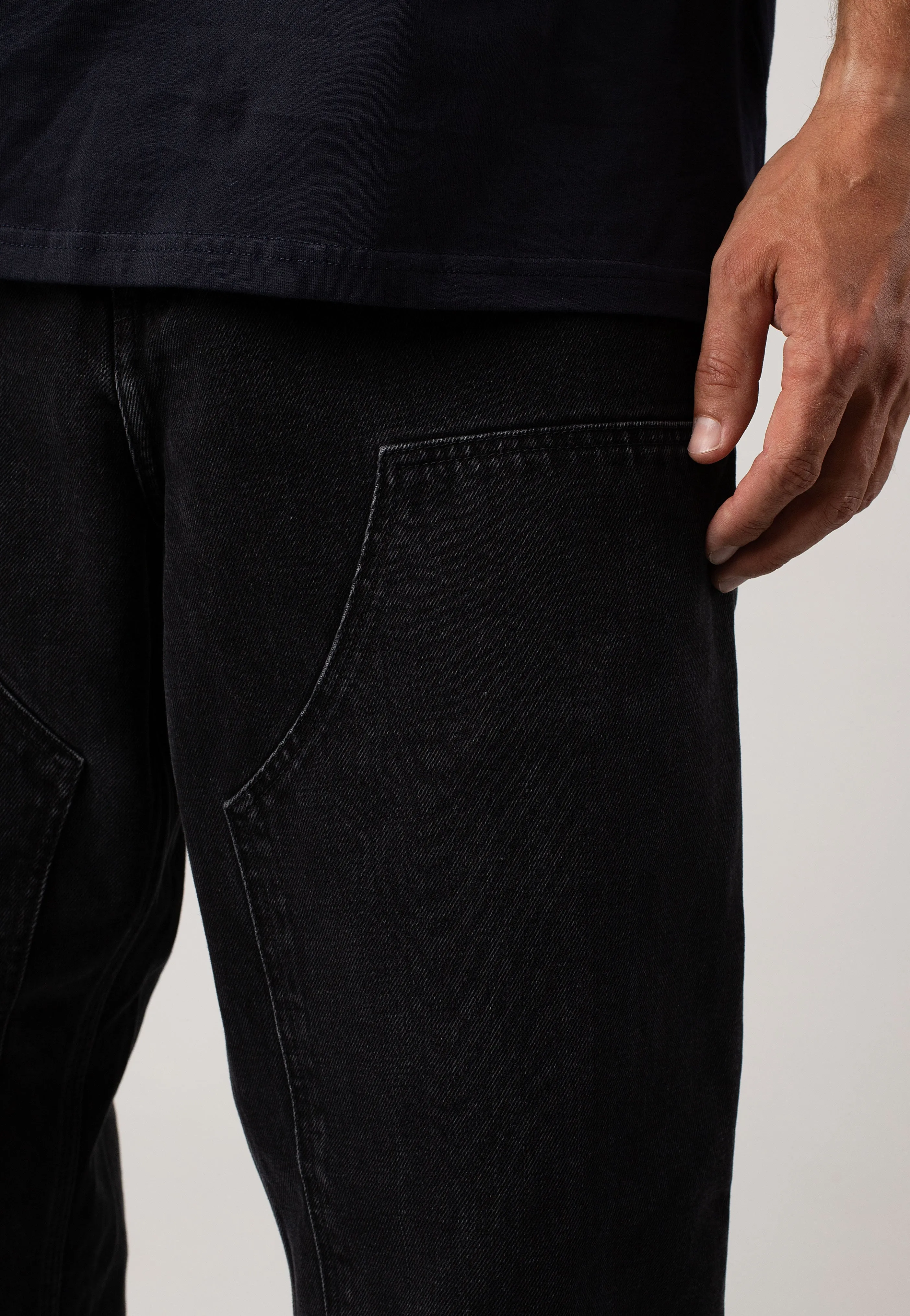 Carhartt WIP - Double Knee Stone Washed Black - Jeans Relaxed Energy