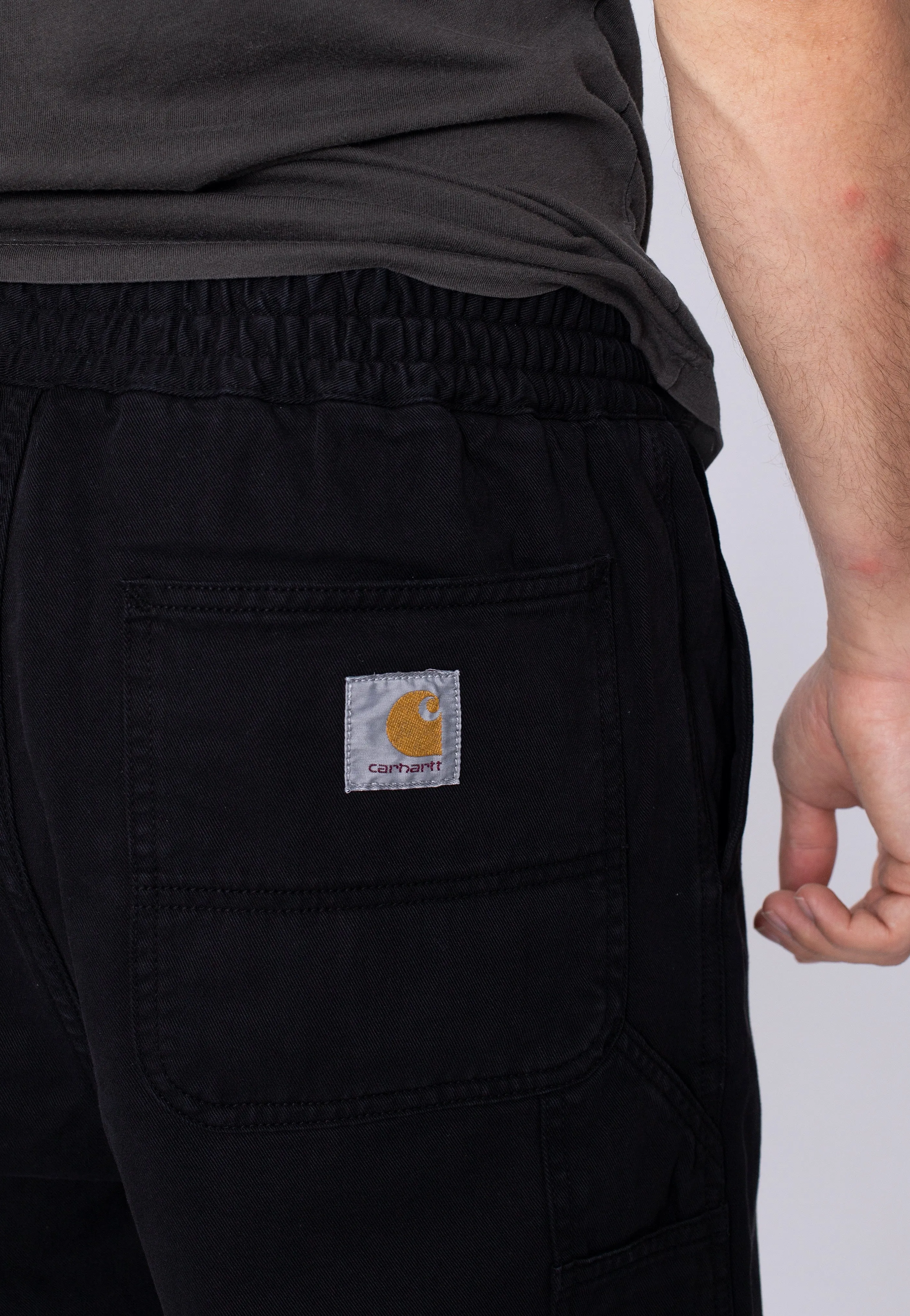 Carhartt WIP - Flint Black Garment Dyed - Pants High Quality