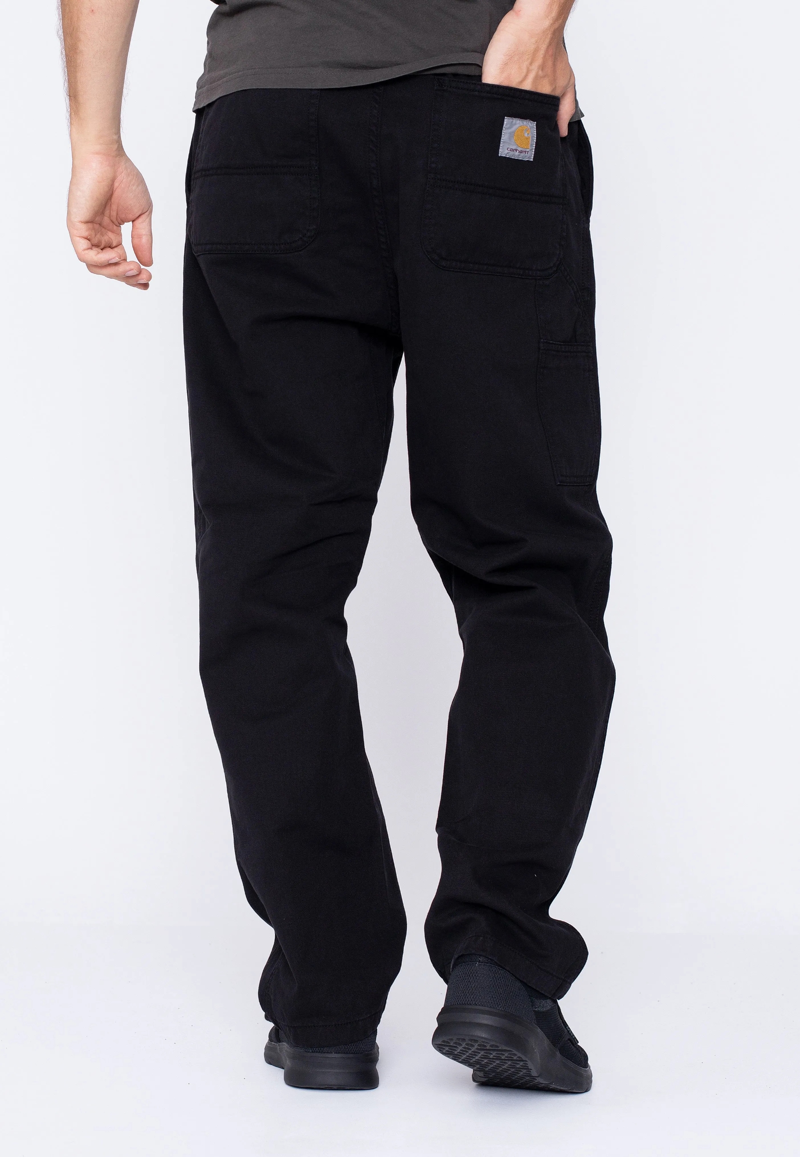 Carhartt WIP - Flint Black Garment Dyed - Pants High Quality