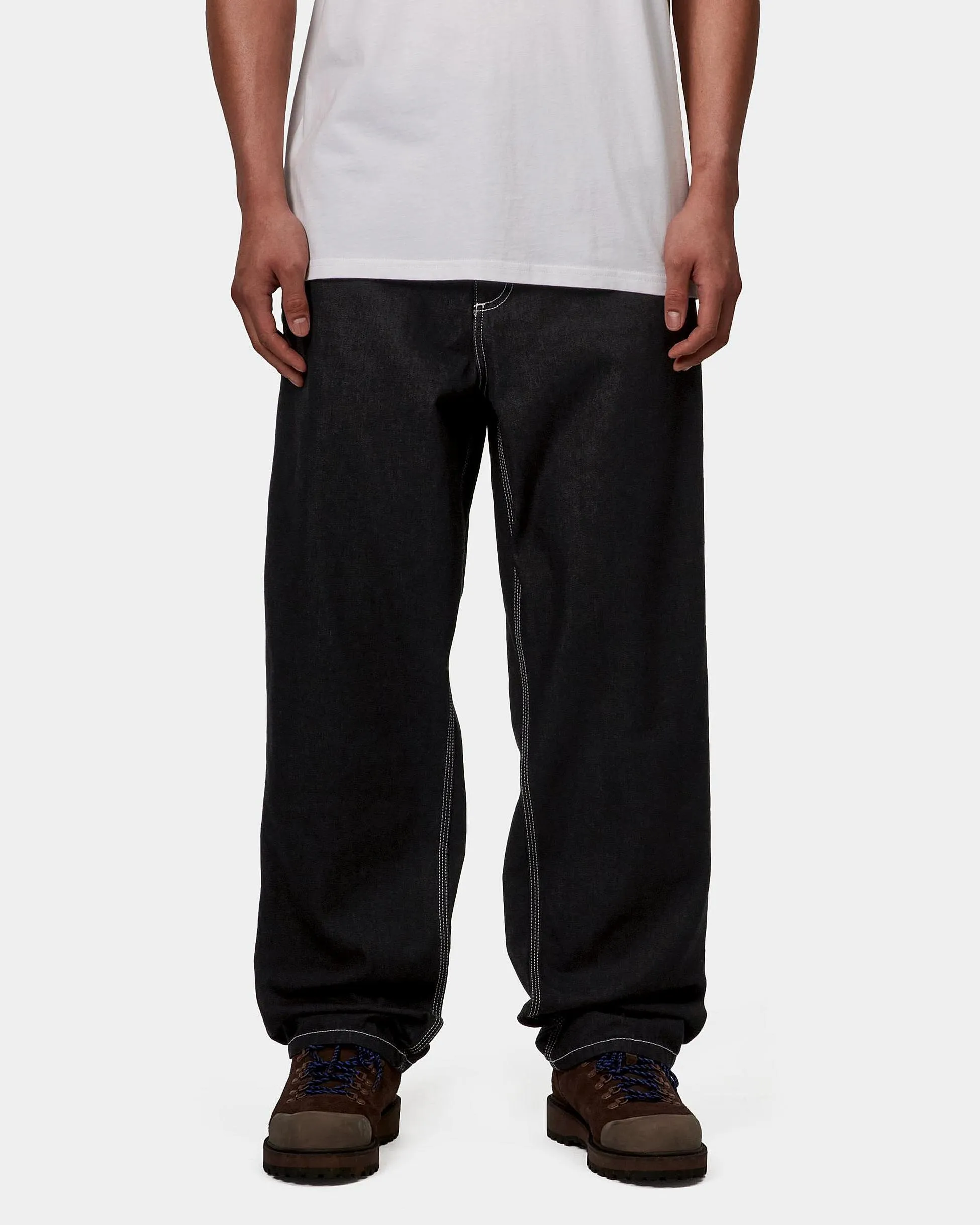 Carhartt WIP Heart Single Knee Relaxed Fit Mens Jeans - Black Rinsed | Carhartt WIP Jeans | JEANSTORE