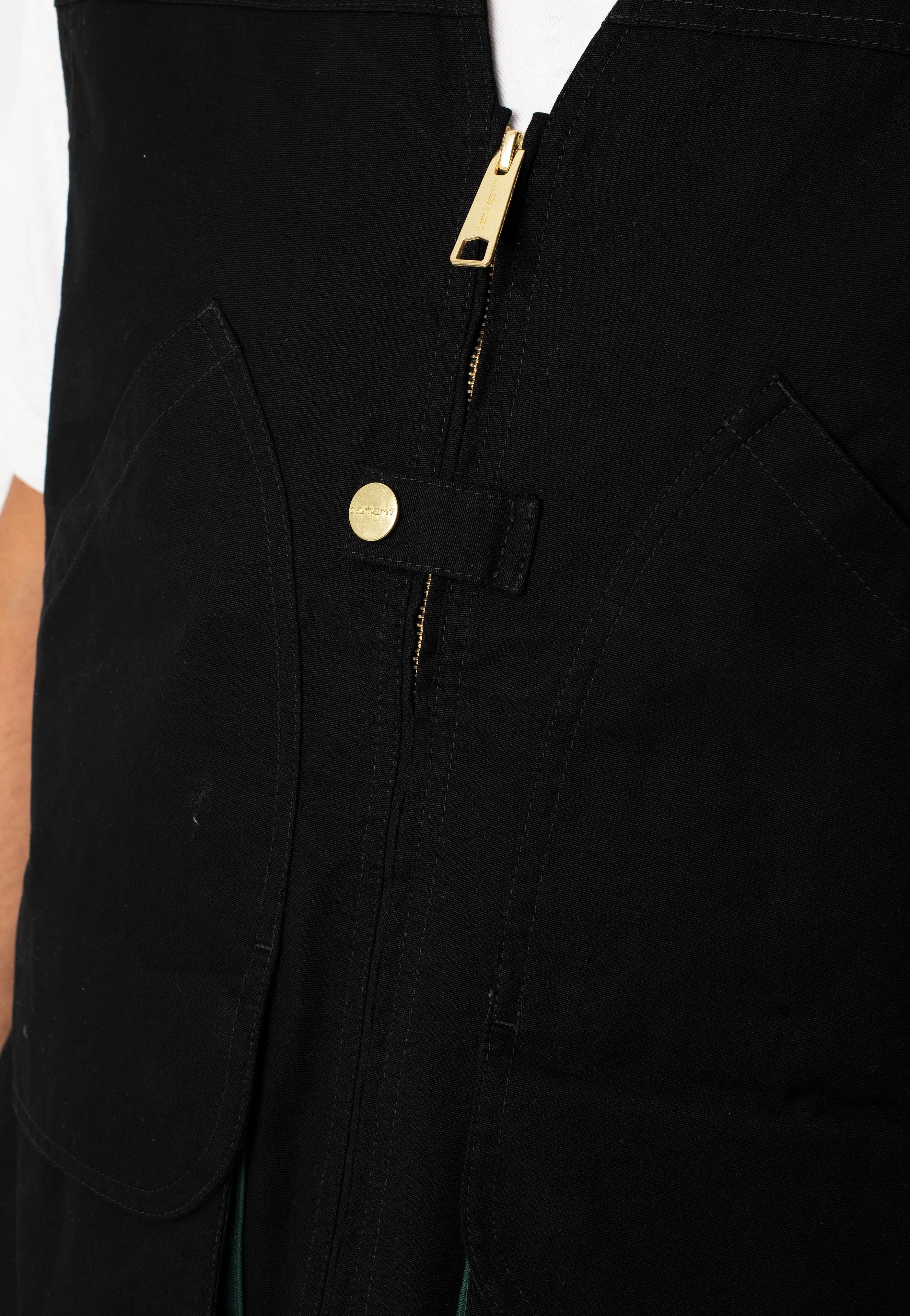 Carhartt WIP - Heston Heavy Stone Wash Black/Discovery Green - Vest Neo bohemian vibes