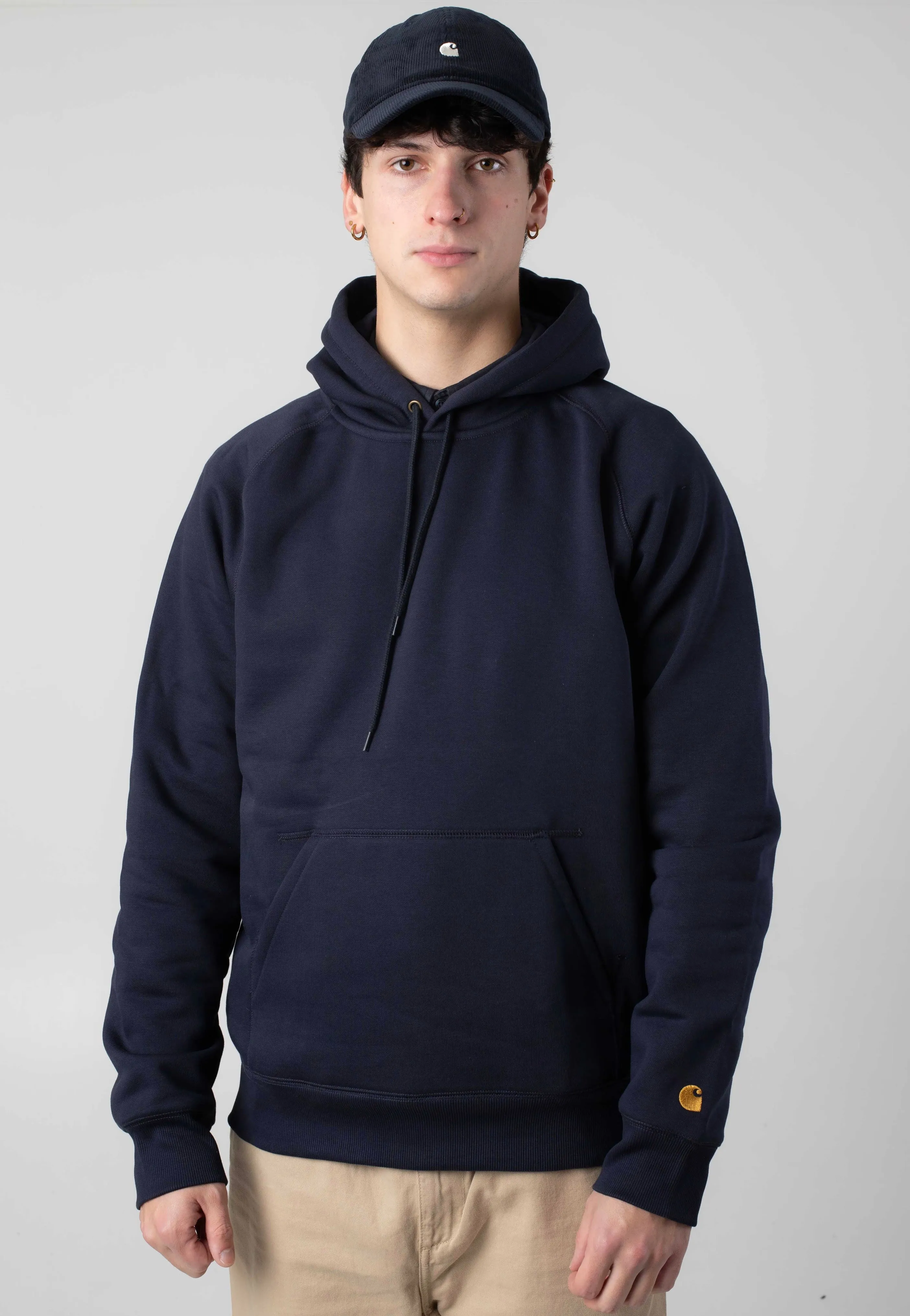 Carhartt WIP - Hooded Chase Dark Navy/Gold - Hoodie Influencer Pick