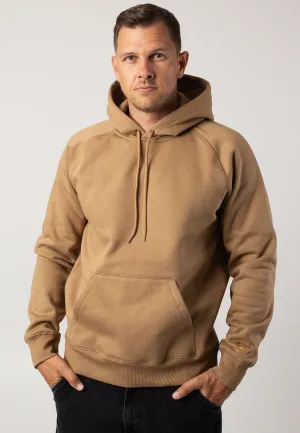 Carhartt WIP - Hooded Chase Peanut/Gold - Hoodie checkered pattern