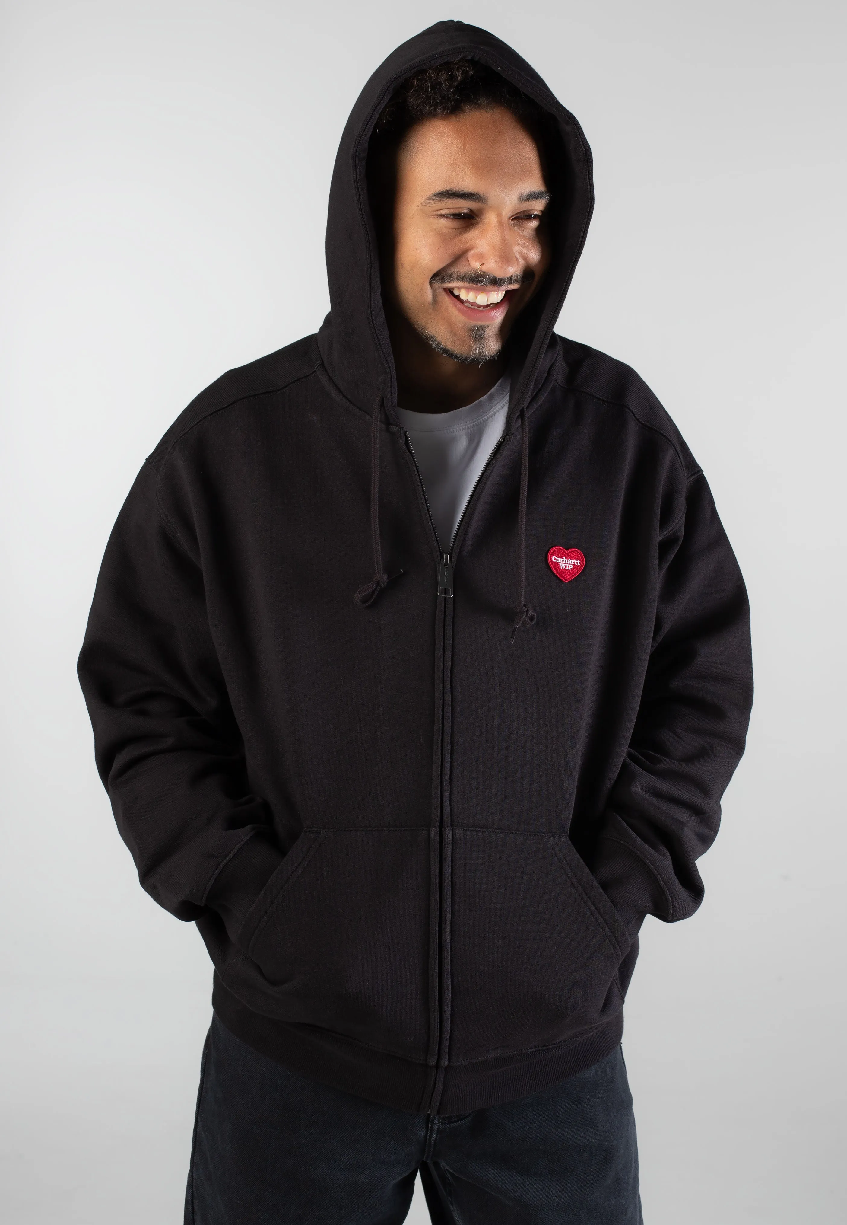 Carhartt WIP - Hooded Heart II Hartt Sweat Black - Jacket Cozy Core
