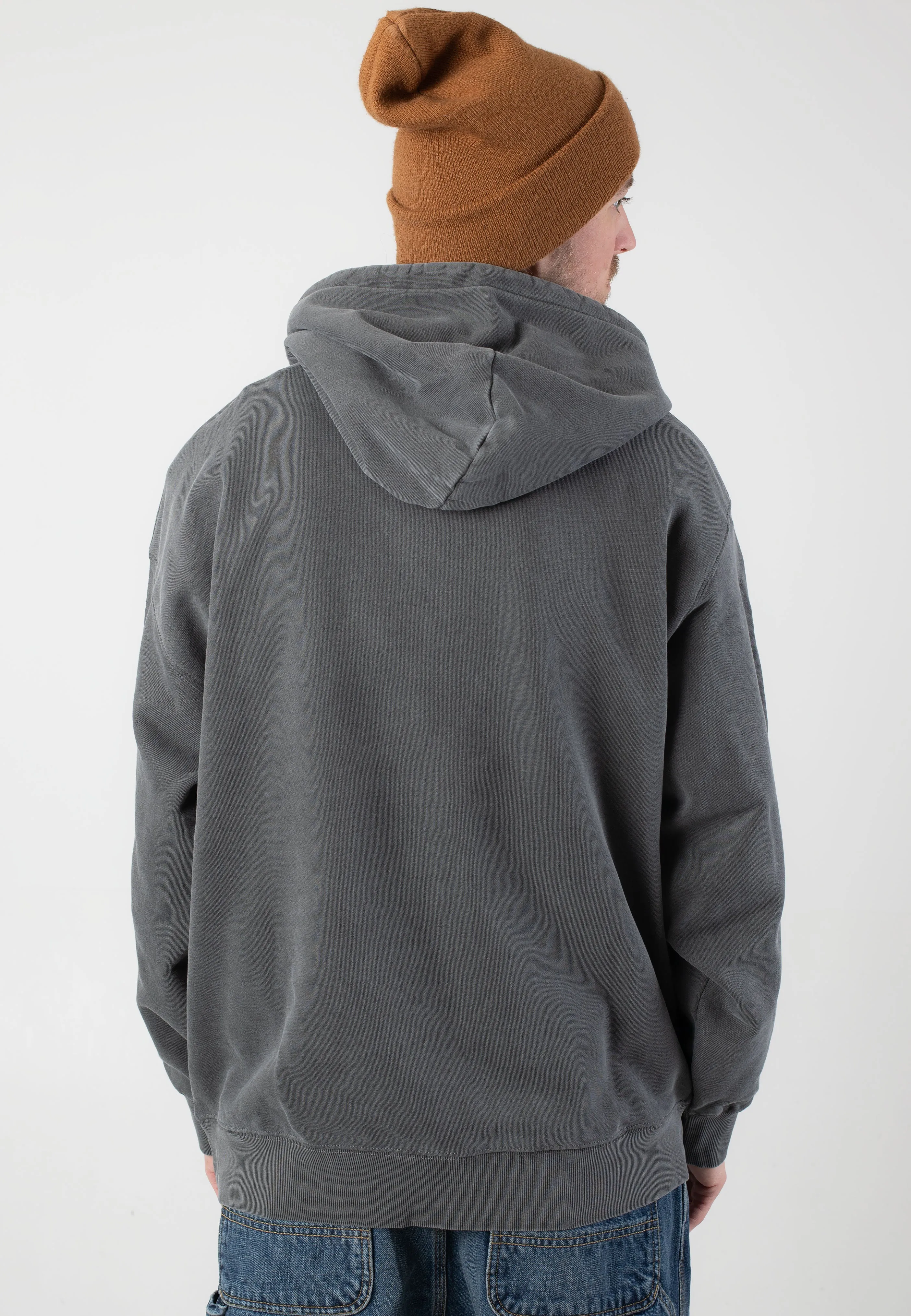 Carhartt WIP - Hooded Library Garment Dyed Black - Hoodie Compact Design