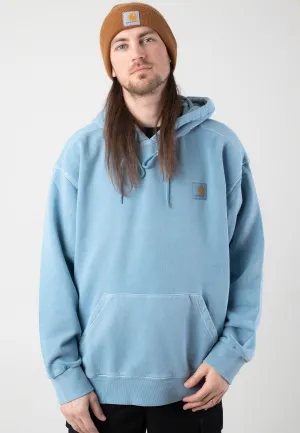 Retro futuristic Carhartt WIP - Hooded Nelson Garment Dyed Clay Blue - Hoodie