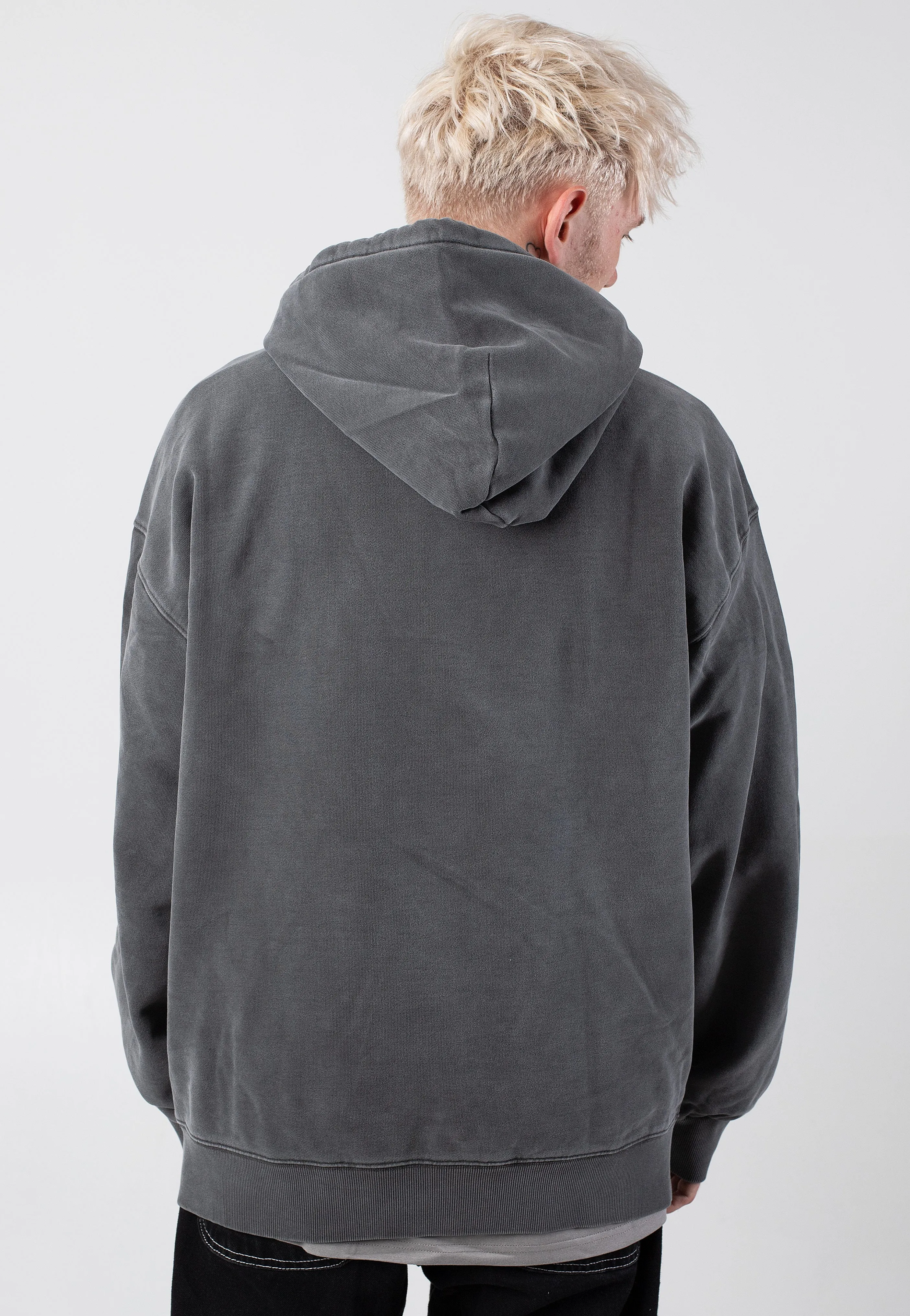 Carhartt WIP - Hooded Vista Garment Dyed Graphite - Hoodie Everyday Fit