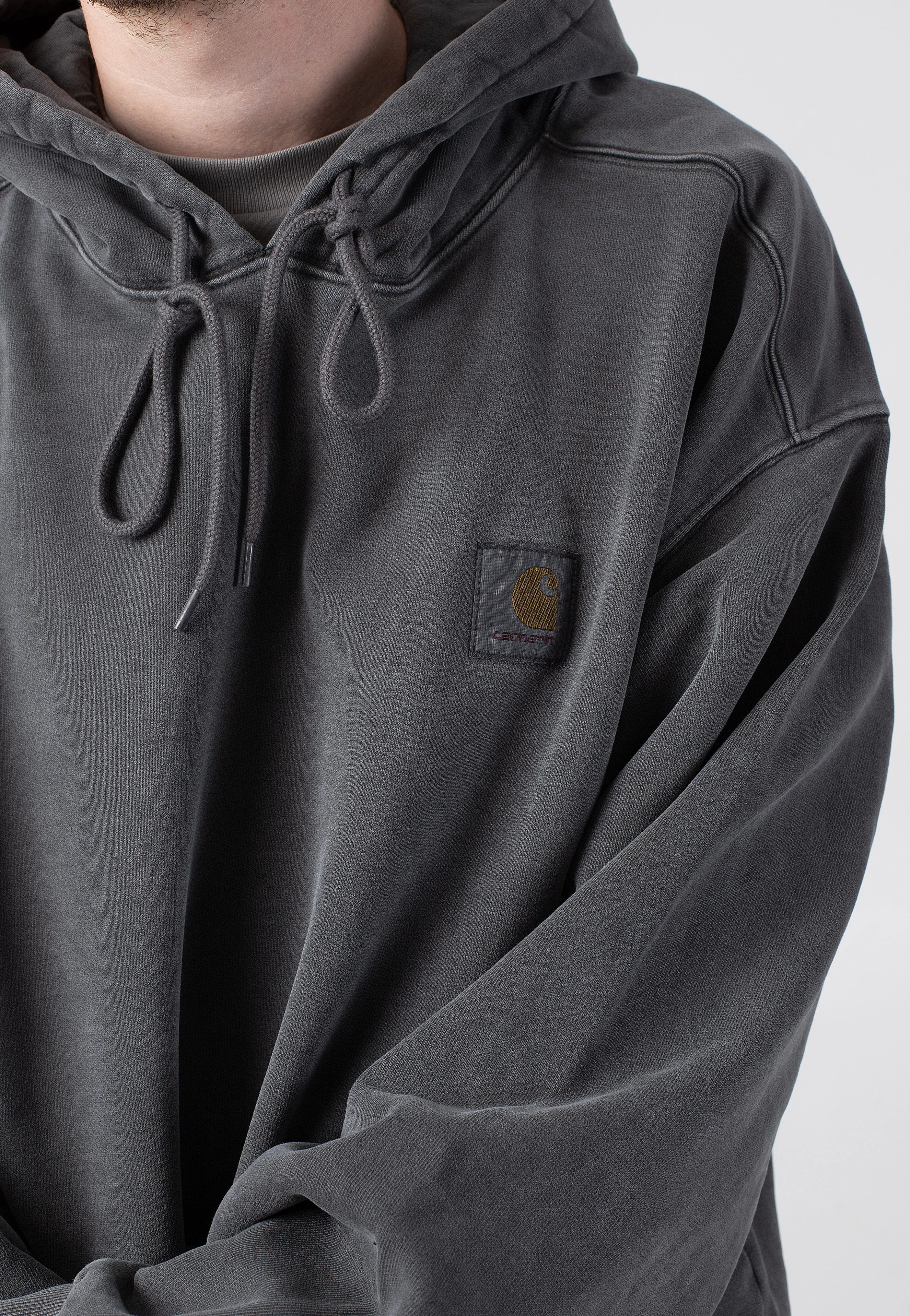 Carhartt WIP - Hooded Vista Garment Dyed Graphite - Hoodie Everyday Fit
