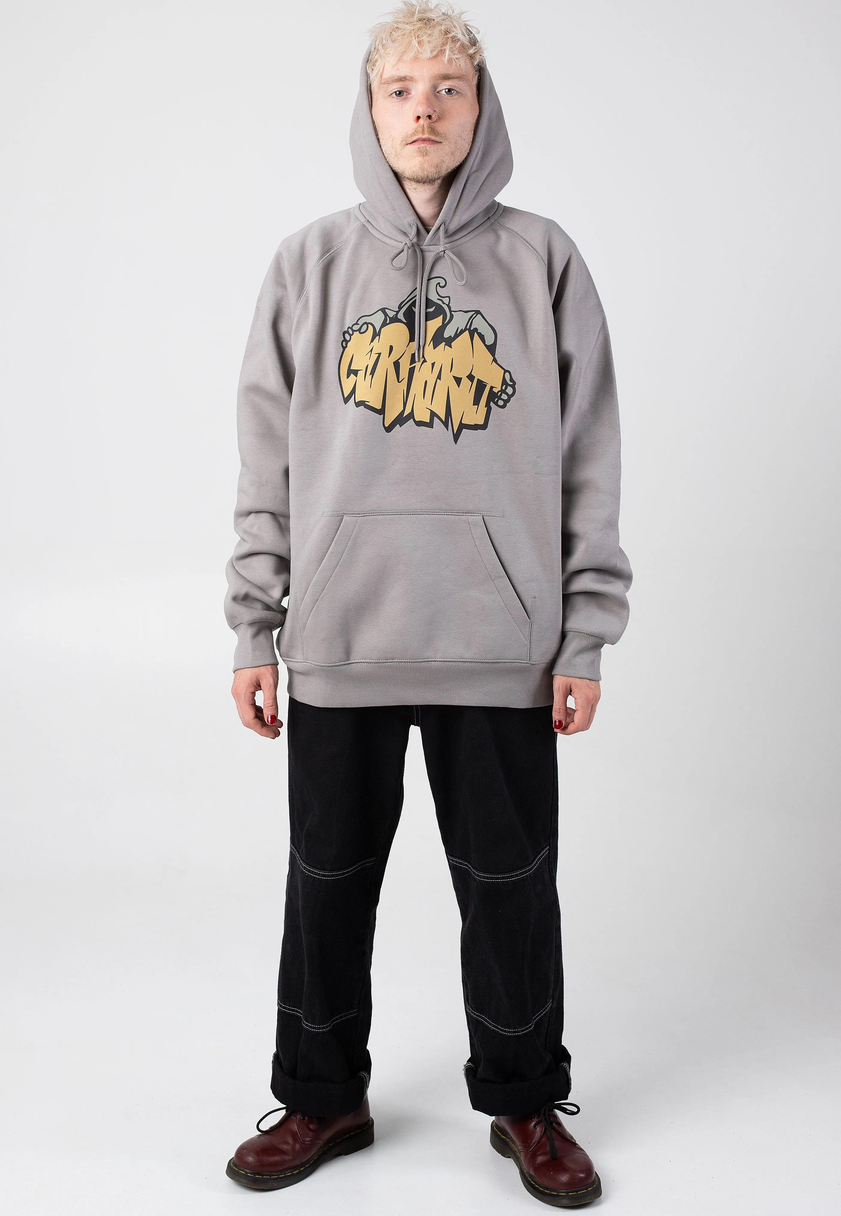 Carhartt WIP - Hooded Yute Misty Grey - Hoodie Durable Cotton