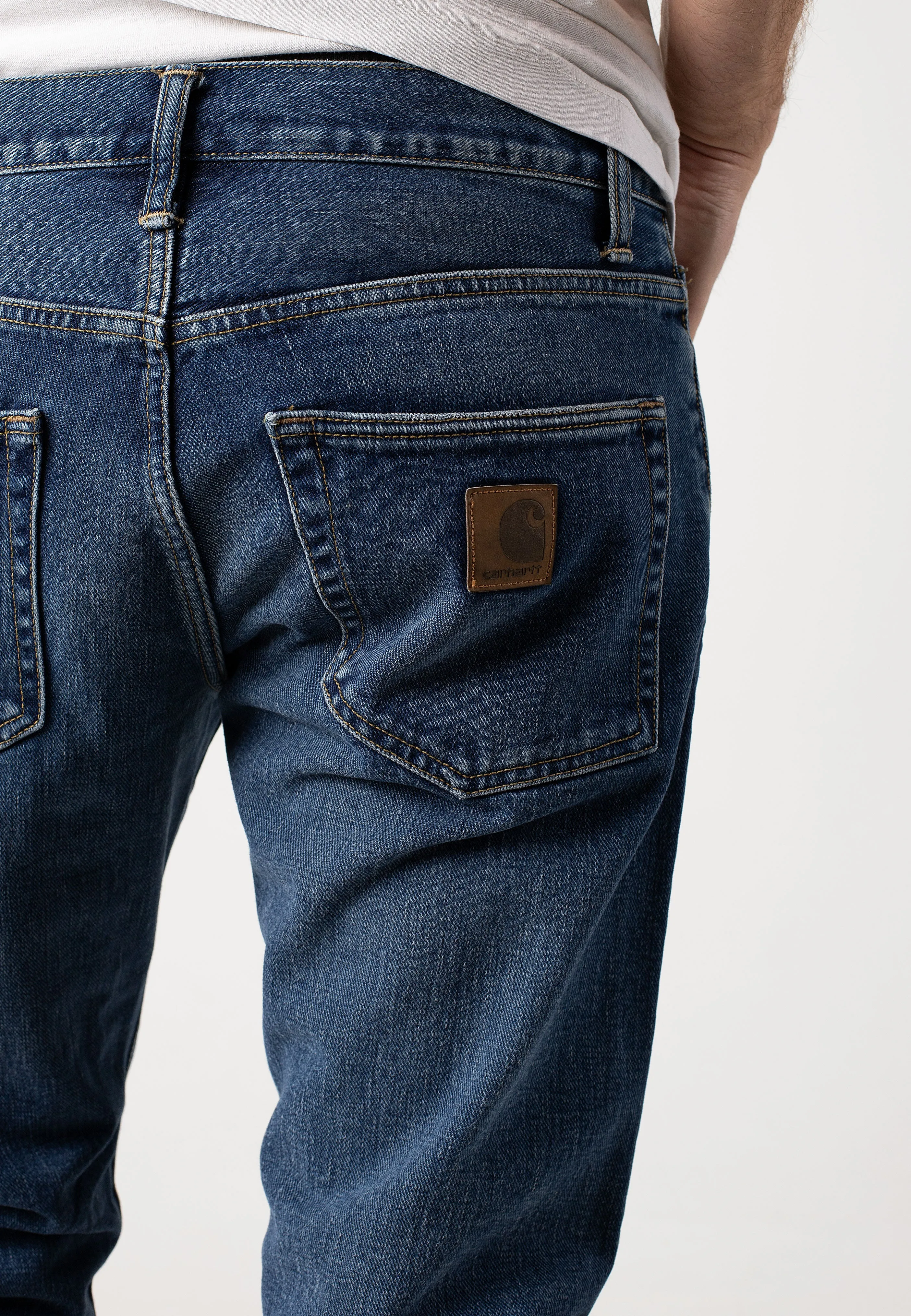 Carhartt WIP - Klondike Dark Used Wash Blue - Jeans Relaxed Layer