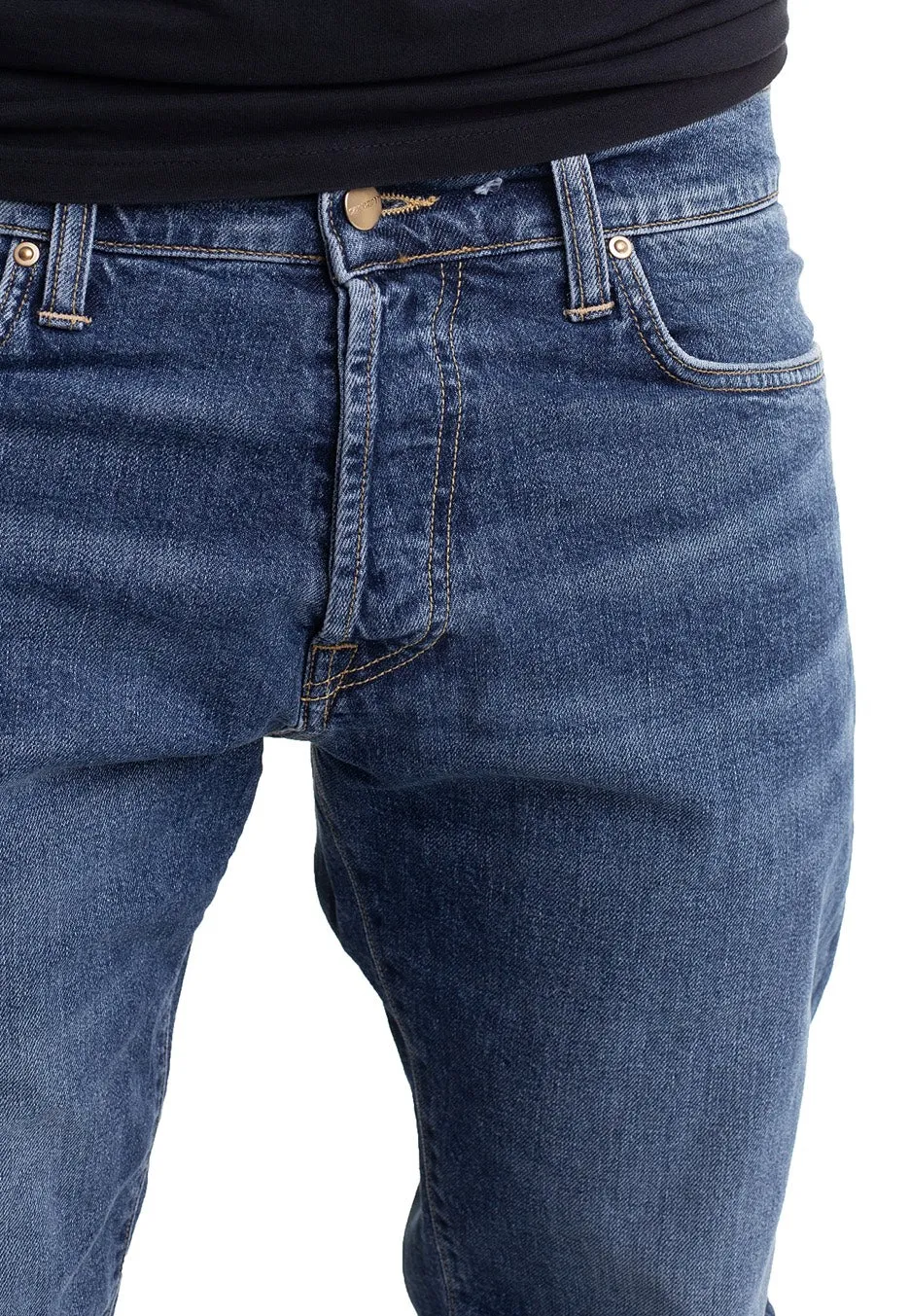 Carhartt WIP - Klondike Mid Used Wash Blue - Jeans Neat Finish