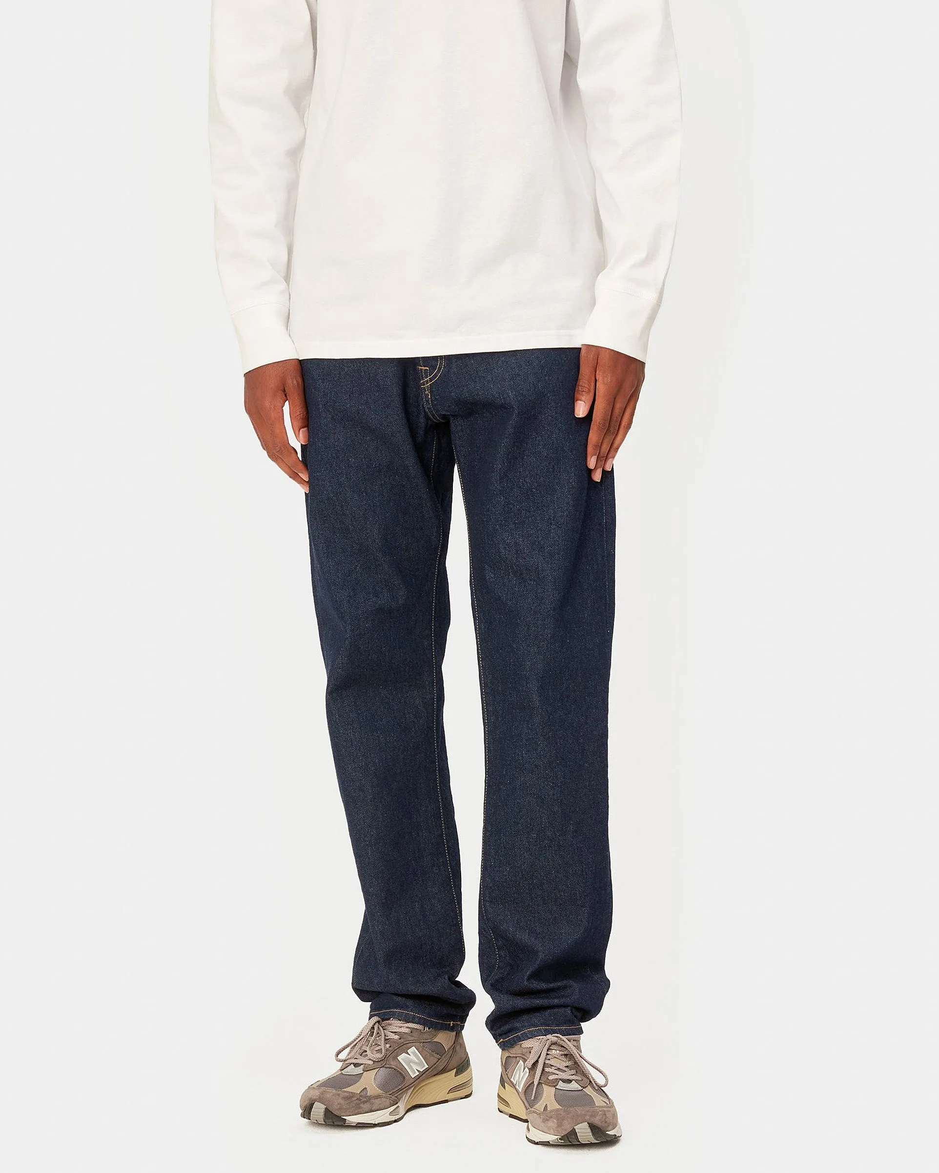 Carhartt WIP Klondike Pant Regular Tapered Mens Stretch Jeans - Blue Rinsed | Carhartt WIP Jeans | JEANSTORE