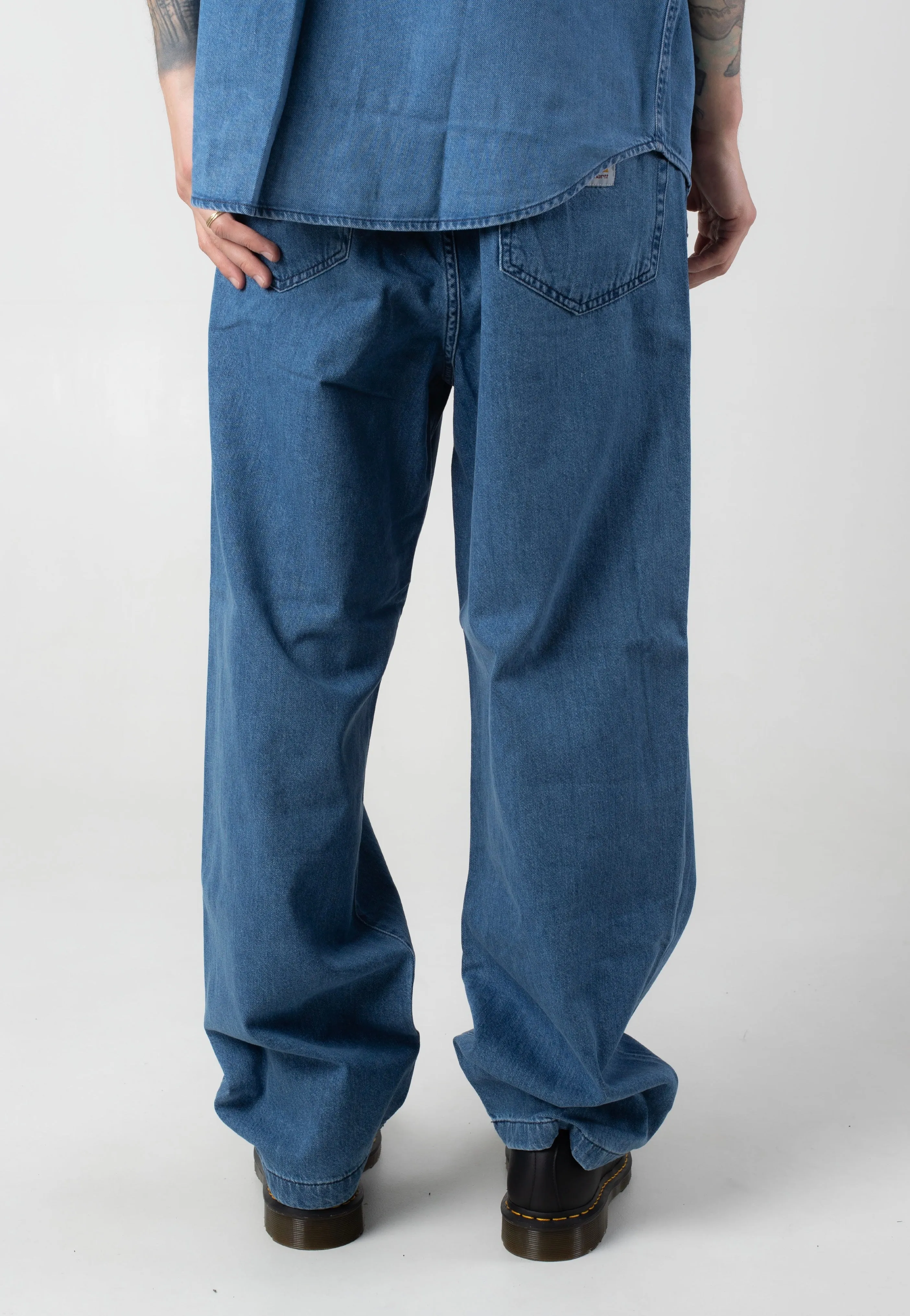 Carhartt WIP - Lucas Stone Washed Blue - Pants Vibrant Aura