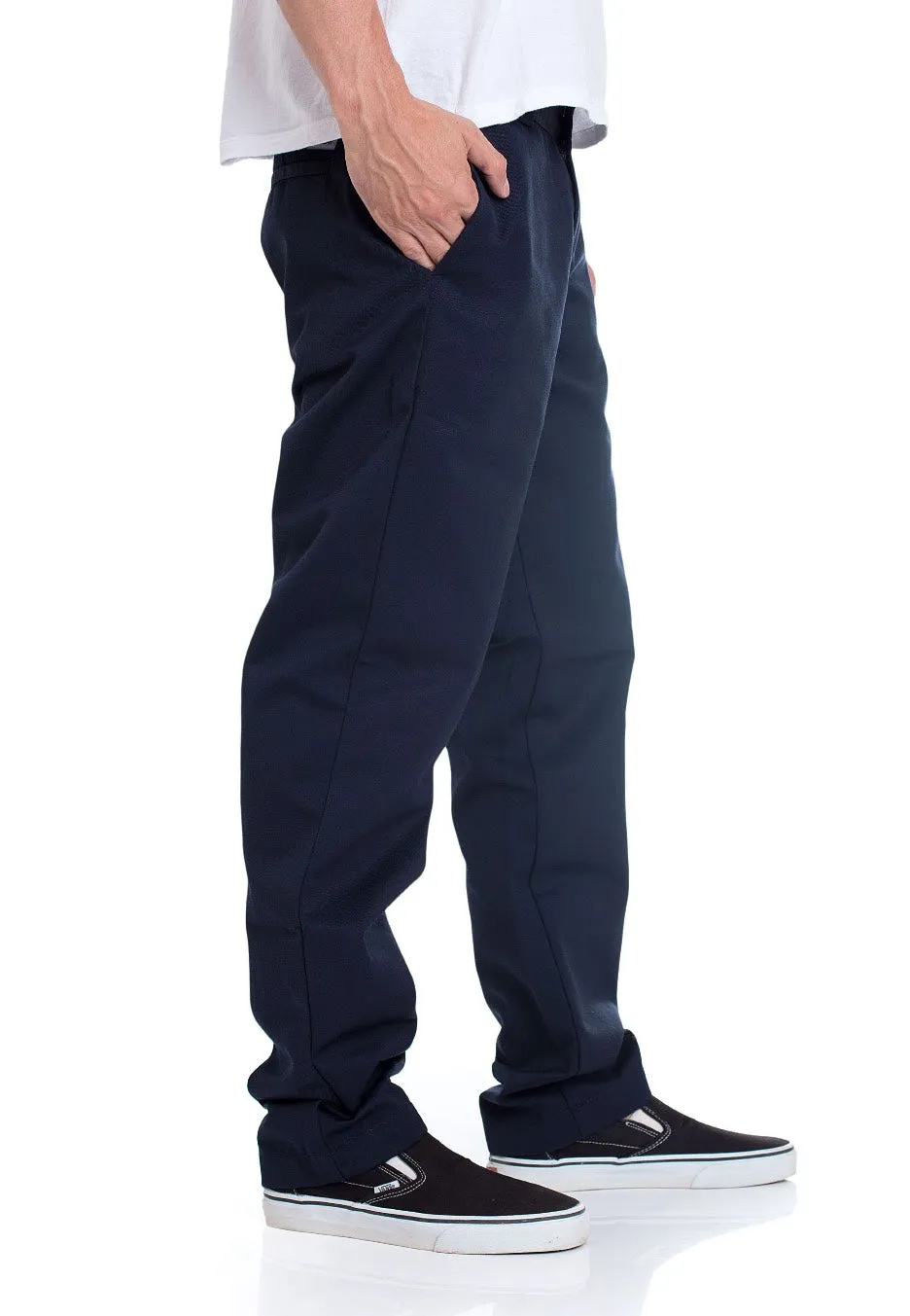 Carhartt WIP - Master Denison Twill Dark Navy Rinsed - Pants Fashionable Cut