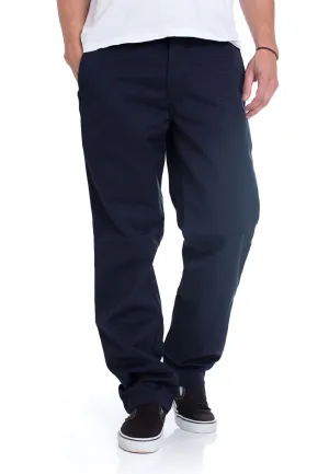 Wrinkle Resistant Carhartt WIP - Master Denison Twill Dark Navy Rinsed - Pants