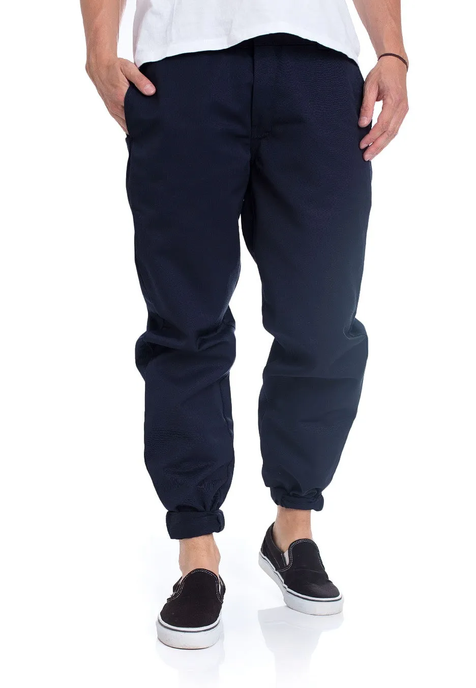 Carhartt WIP - Master Denison Twill Dark Navy Rinsed - Pants Fashionable Cut