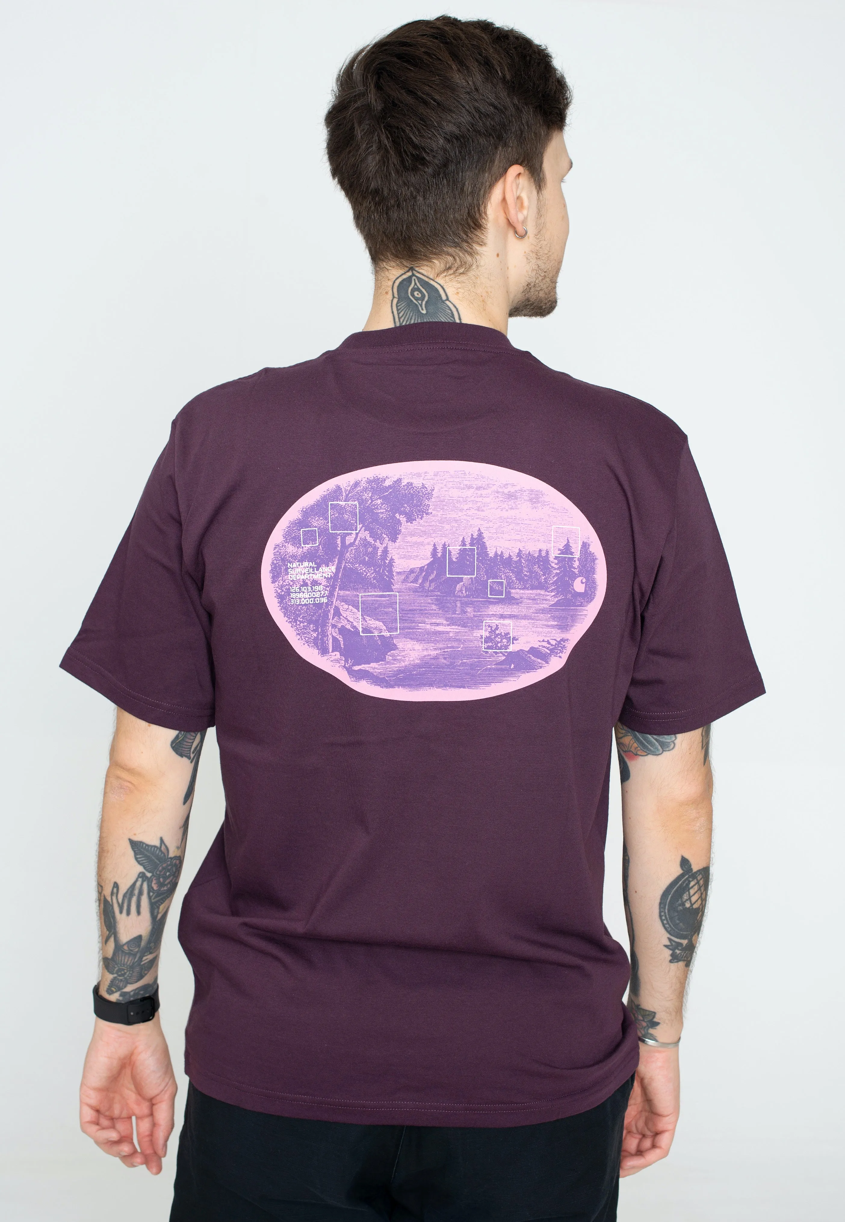 Carhartt WIP - Natural Surveillance Dark Plum - T-Shirt Quality Cotton