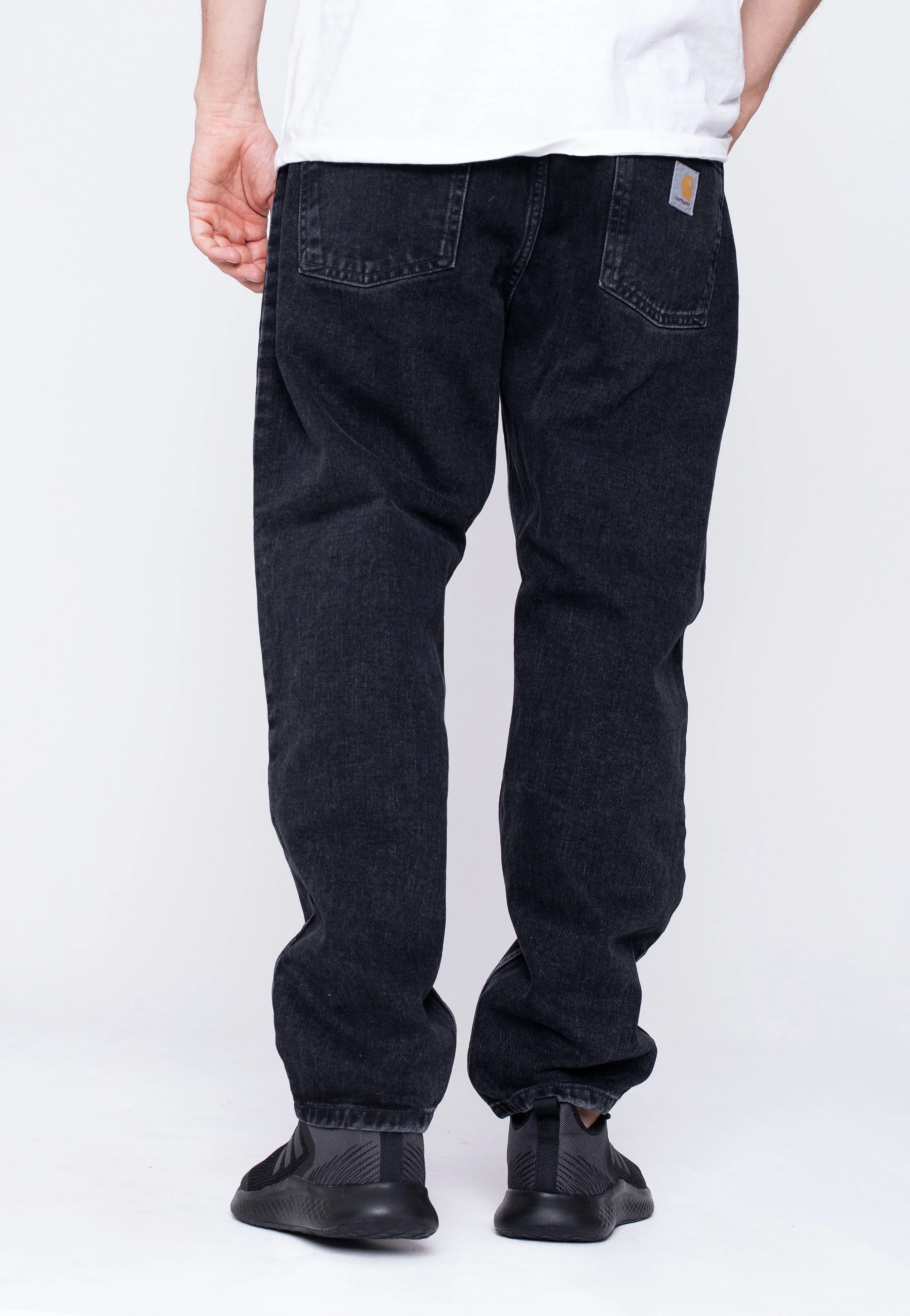 Carhartt WIP - Newel Black Stone Washed - Jeans Comfy Fit