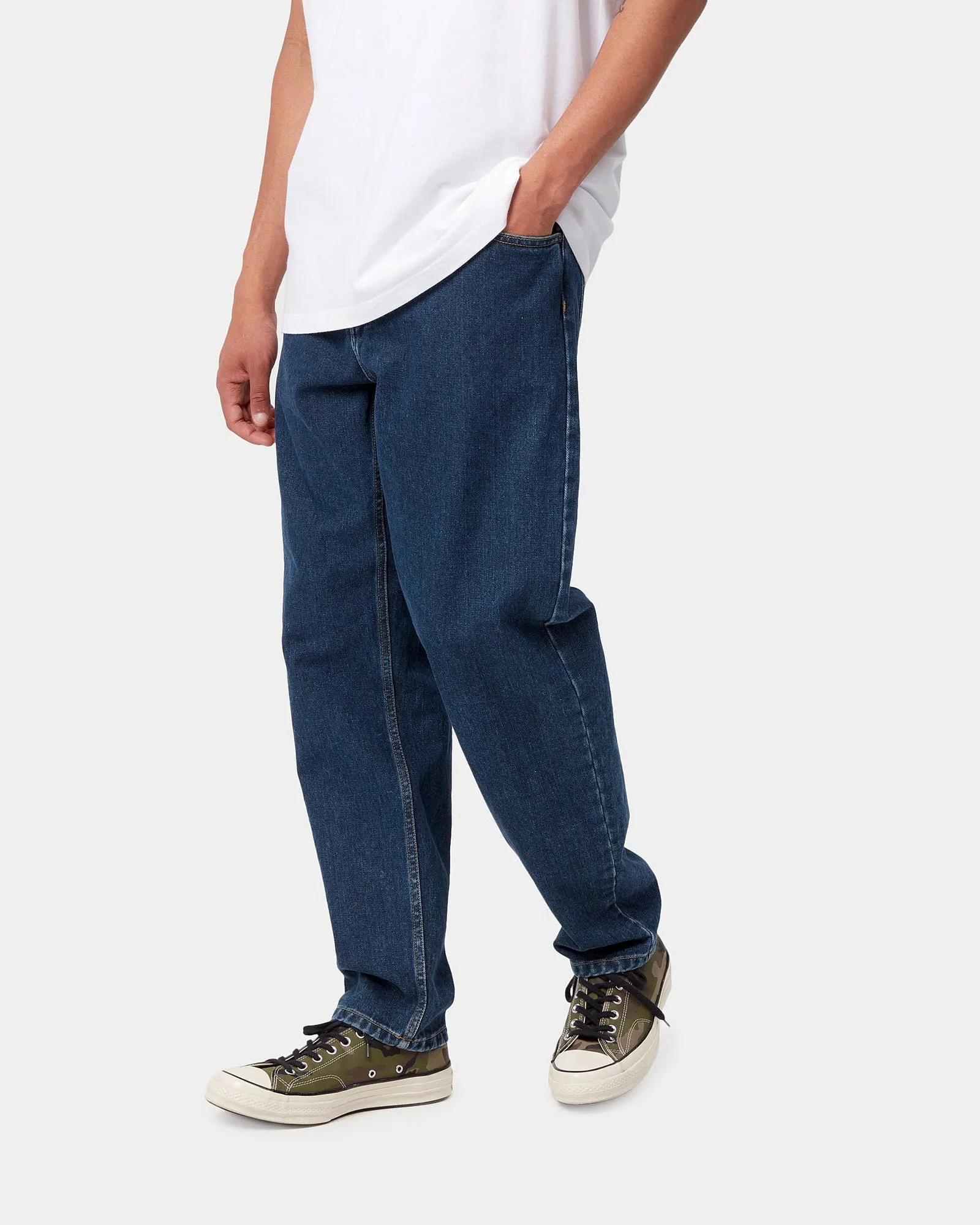 Carhartt WIP Newel Pant Relaxed Tapered Mens Jeans - Blue Stone Washed | Carhartt WIP Jeans | JEANSTORE