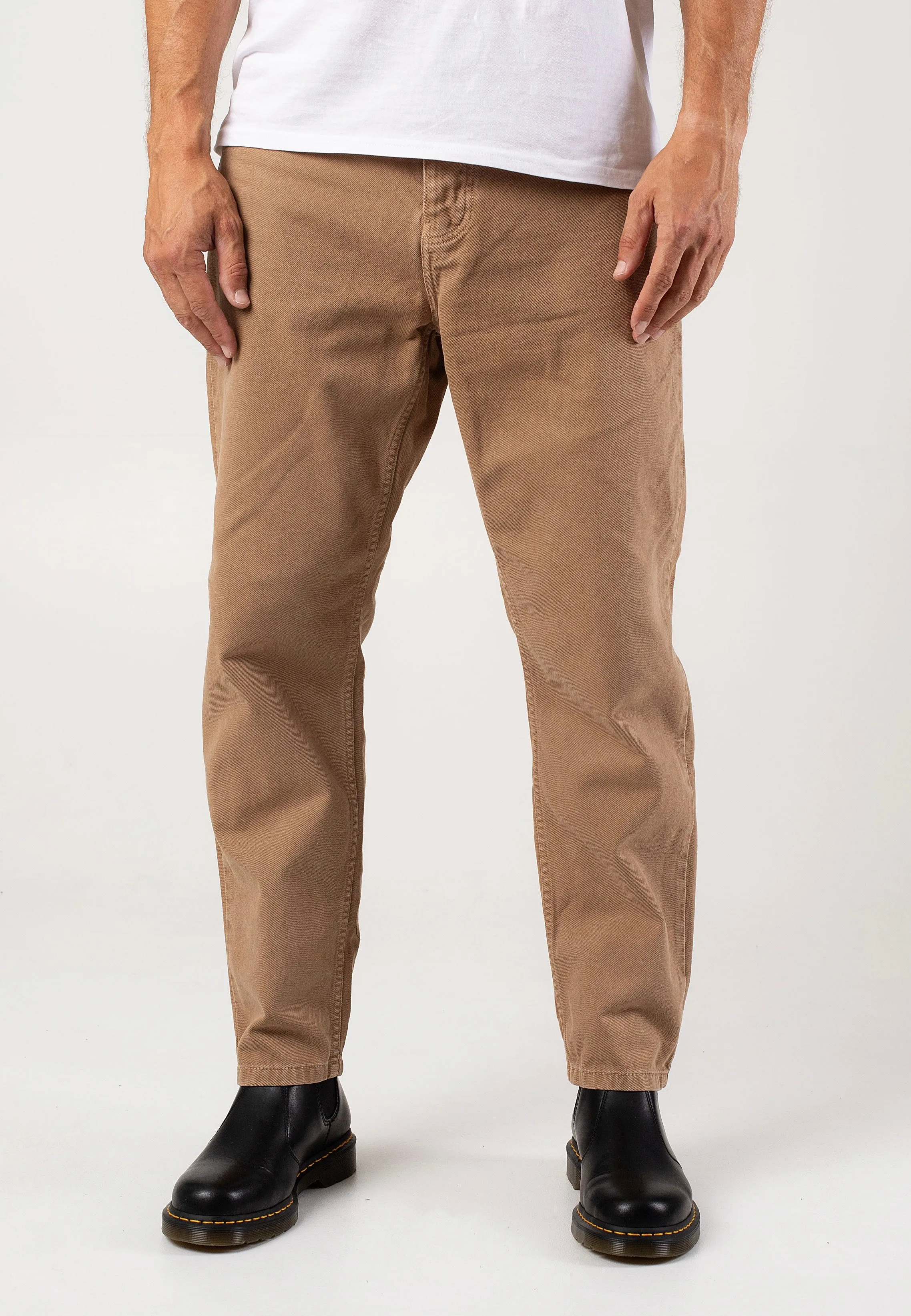 Frayed hem Carhartt WIP - Newel Stone Dyed Peanut - Pants