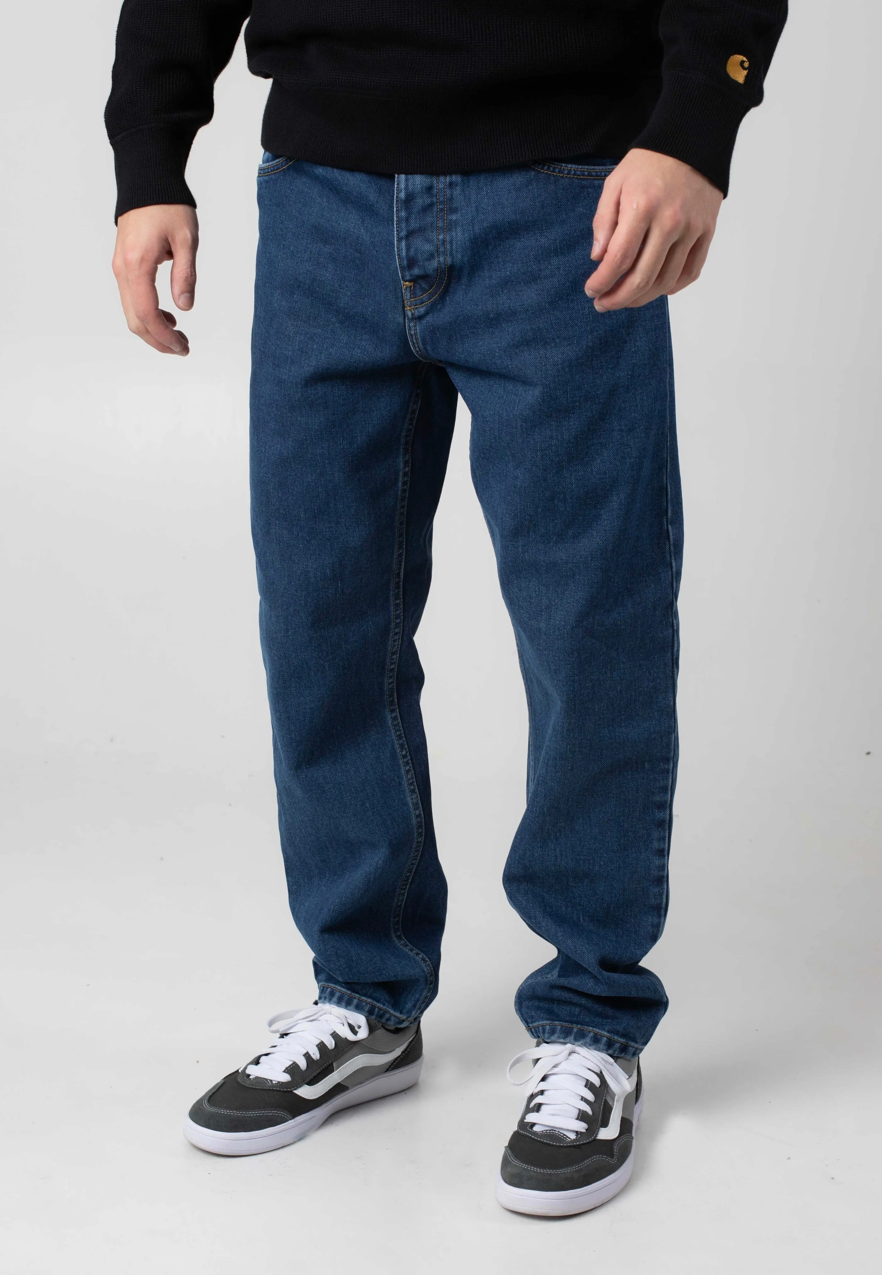 Carhartt WIP - Newel Stone Washed Blue - Pants Chill Outfit Relaxed Style Earthy Total Fit
