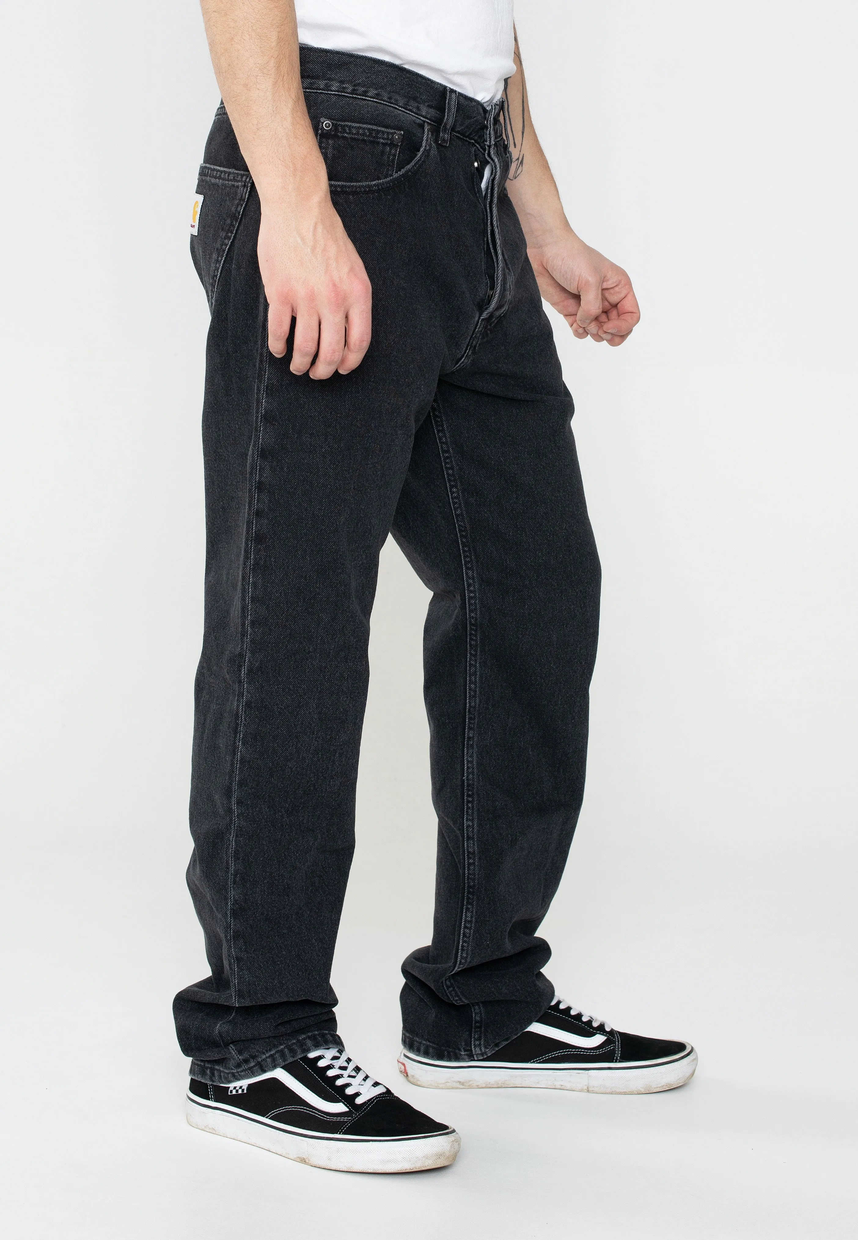 Carhartt WIP - Nolan Stone Washed Black - Jeans Body Contour