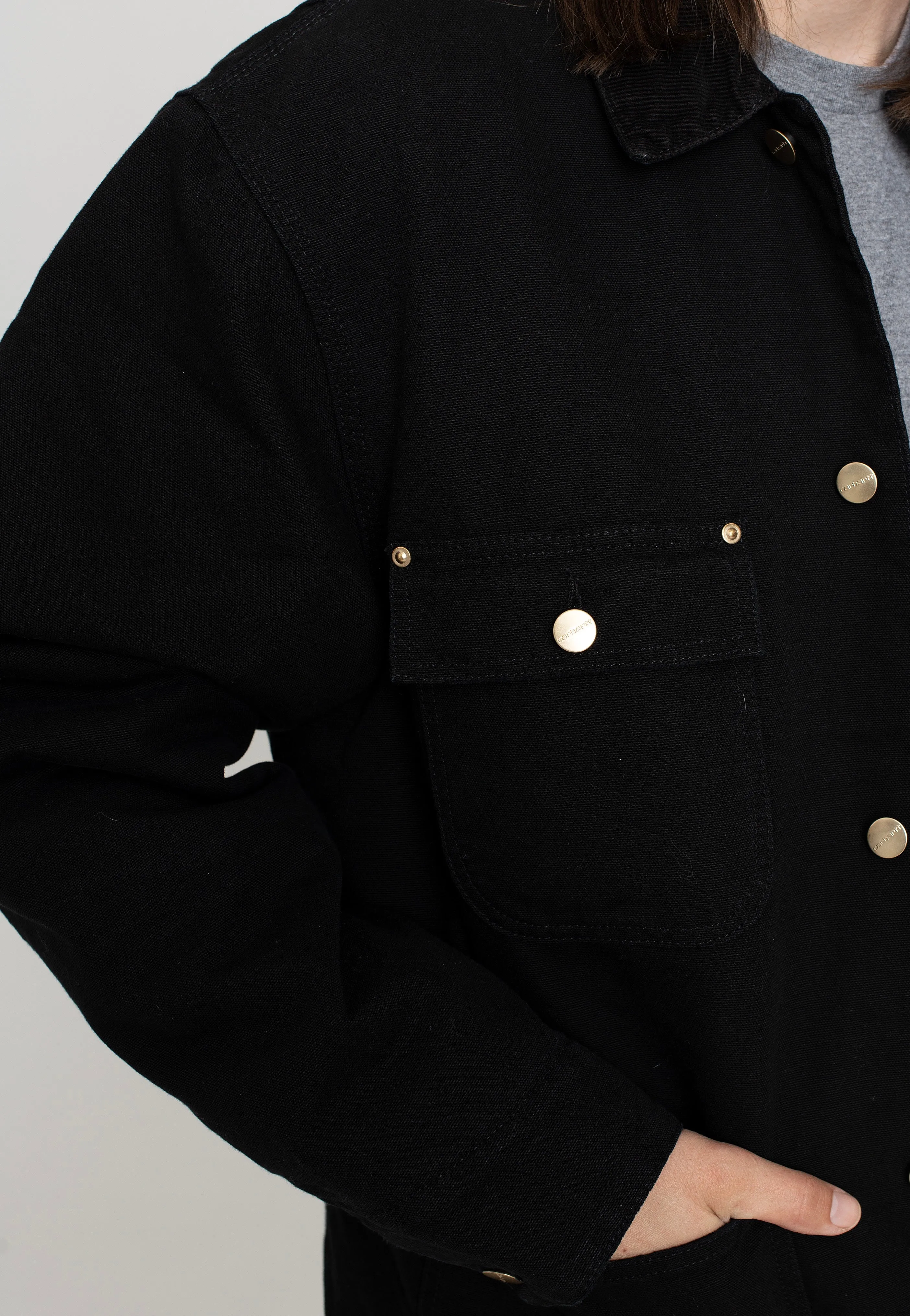 Carhartt WIP - Og Chore Aged Canvas Black/Black - Jacket Embellished piece