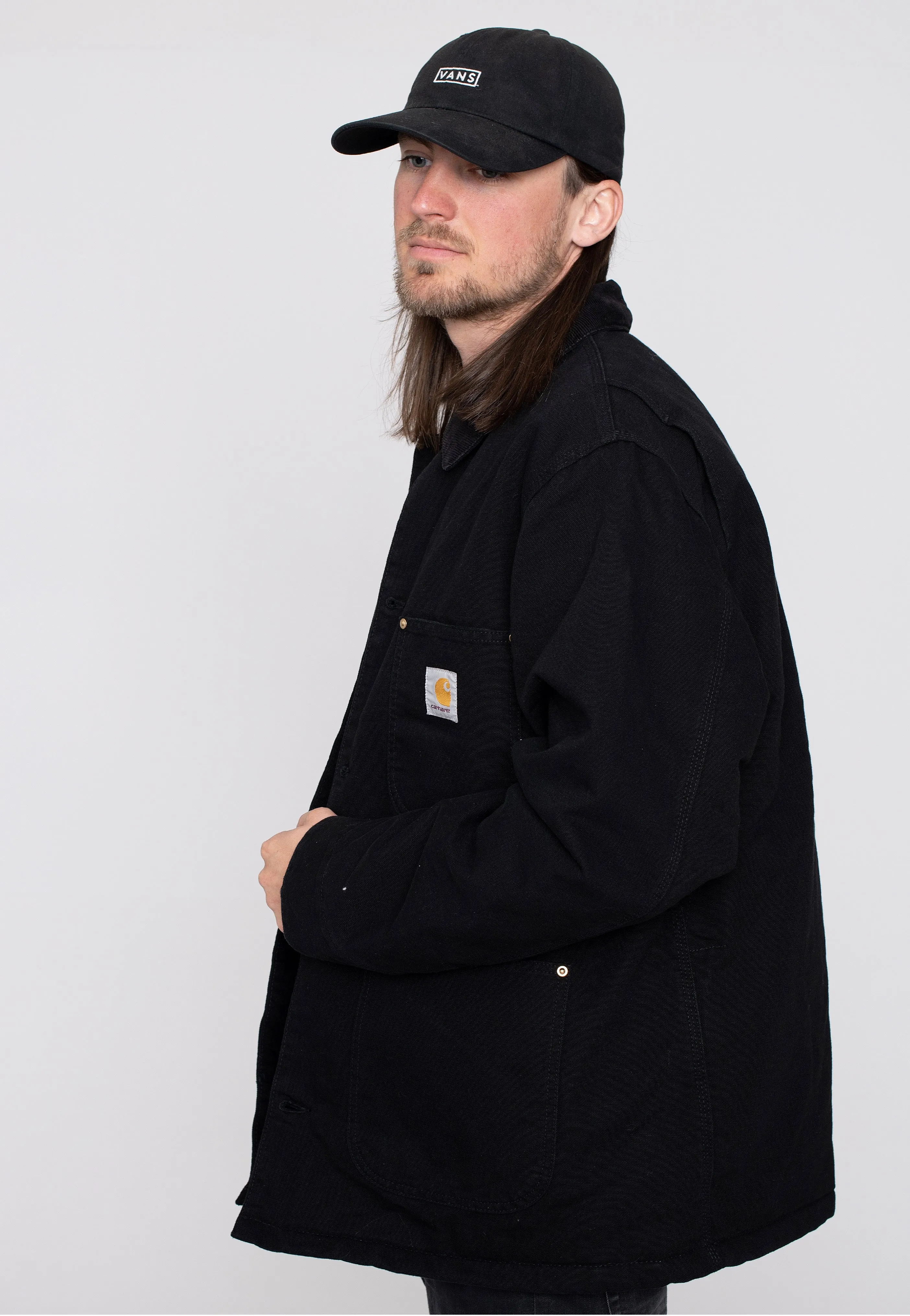 Carhartt WIP - Og Chore Aged Canvas Black/Black - Jacket Embellished piece