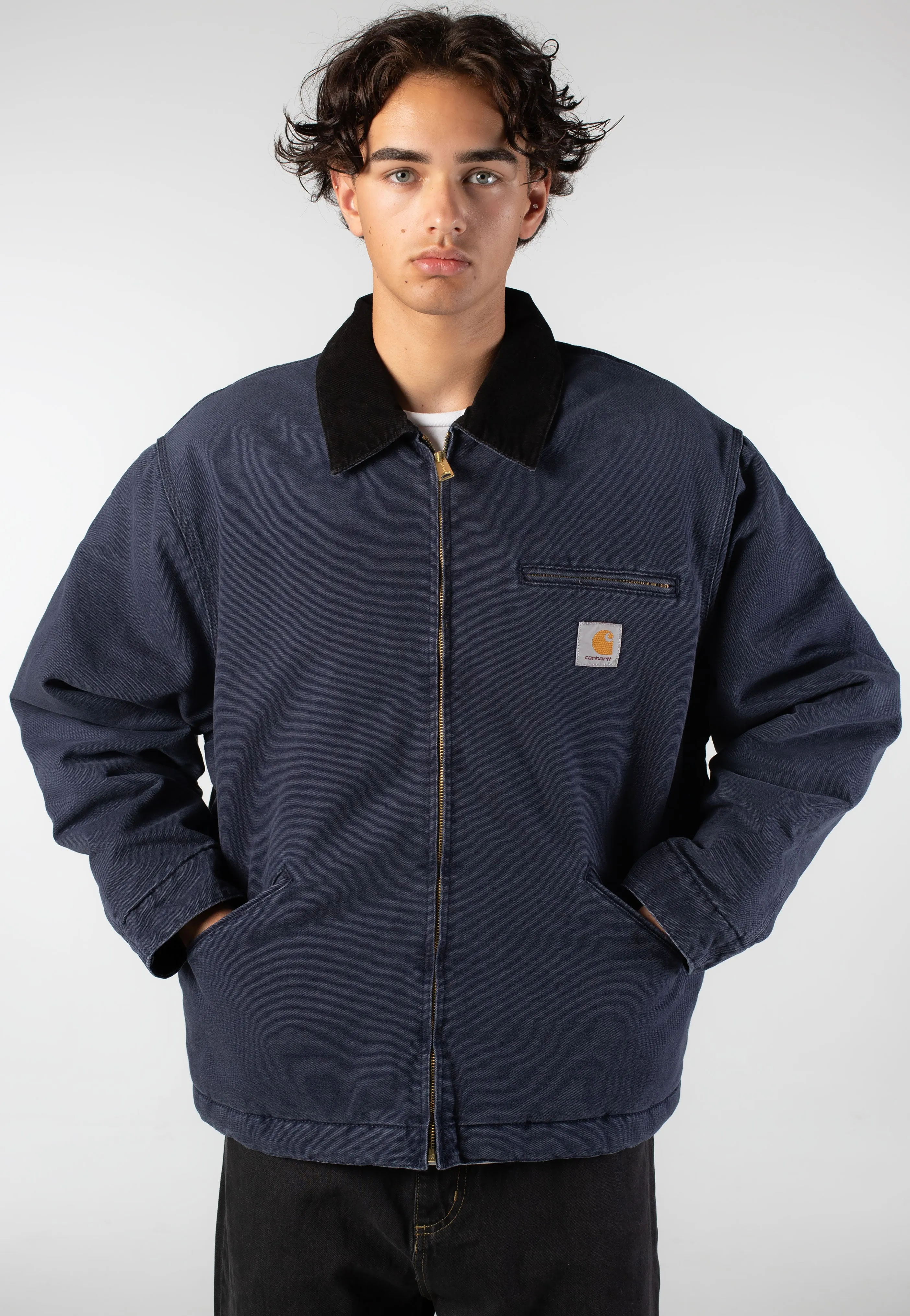 Volunteer Carhartt WIP - OG Detroit Stone Canvas Dark Navy/Black - Jacket