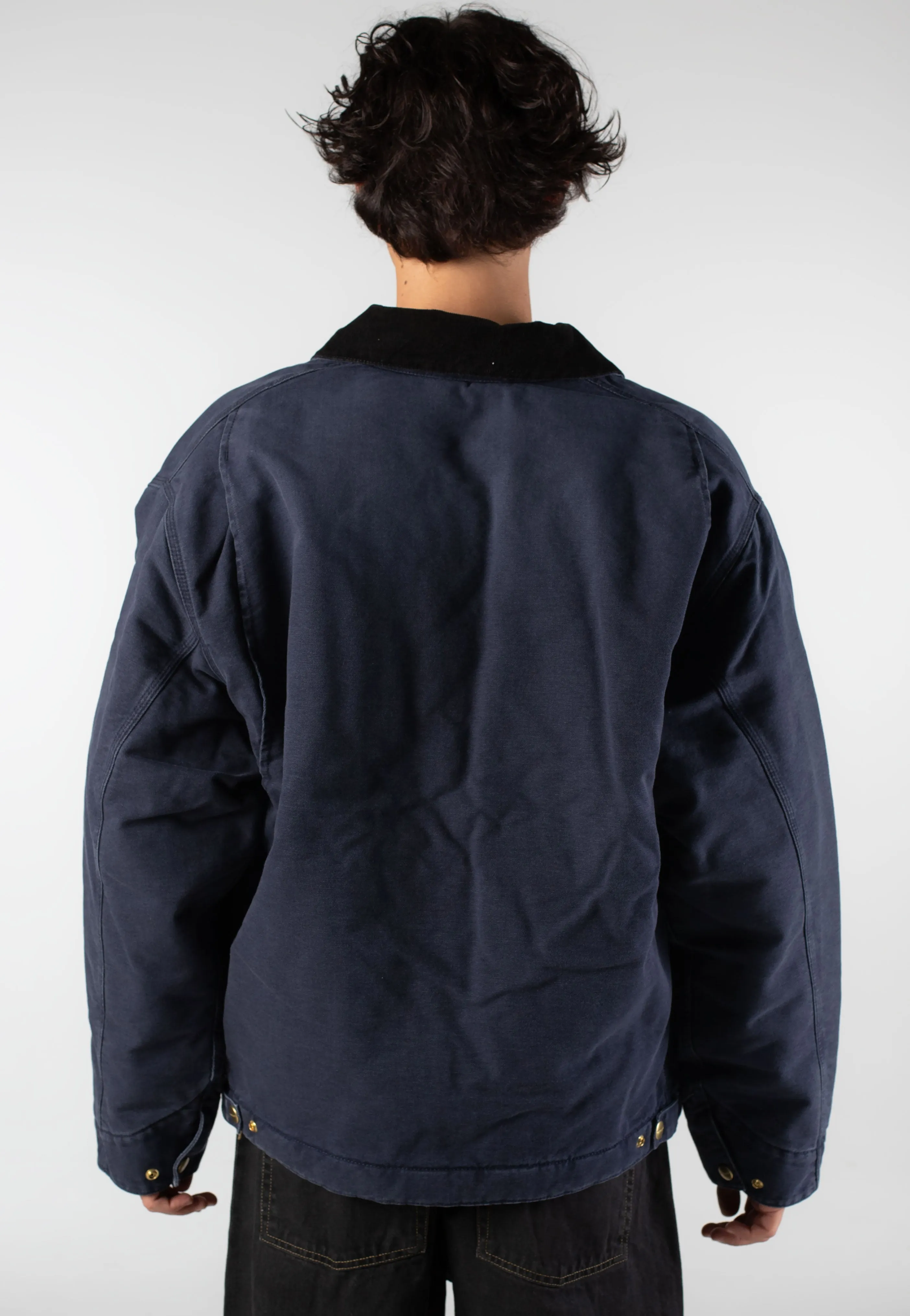 Carhartt WIP - OG Detroit Stone Canvas Dark Navy/Black - Jacket Medieval looks