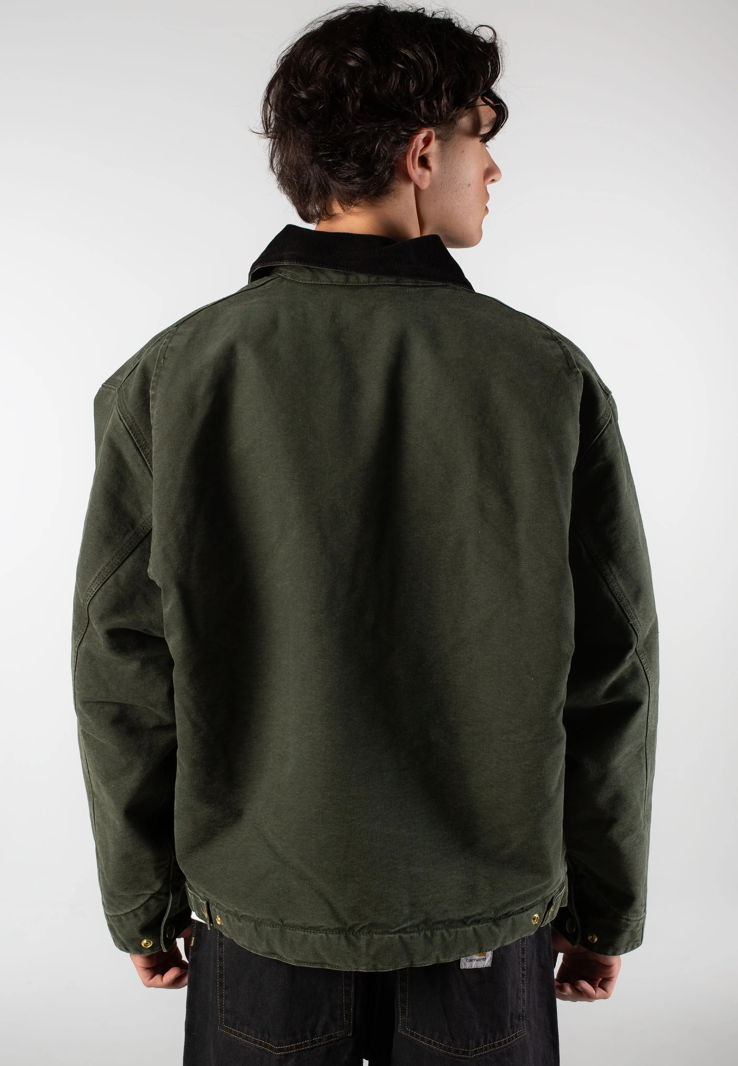 Carhartt WIP - OG Detroit Stone Canvas Olive/Black - Jacket Designer looks