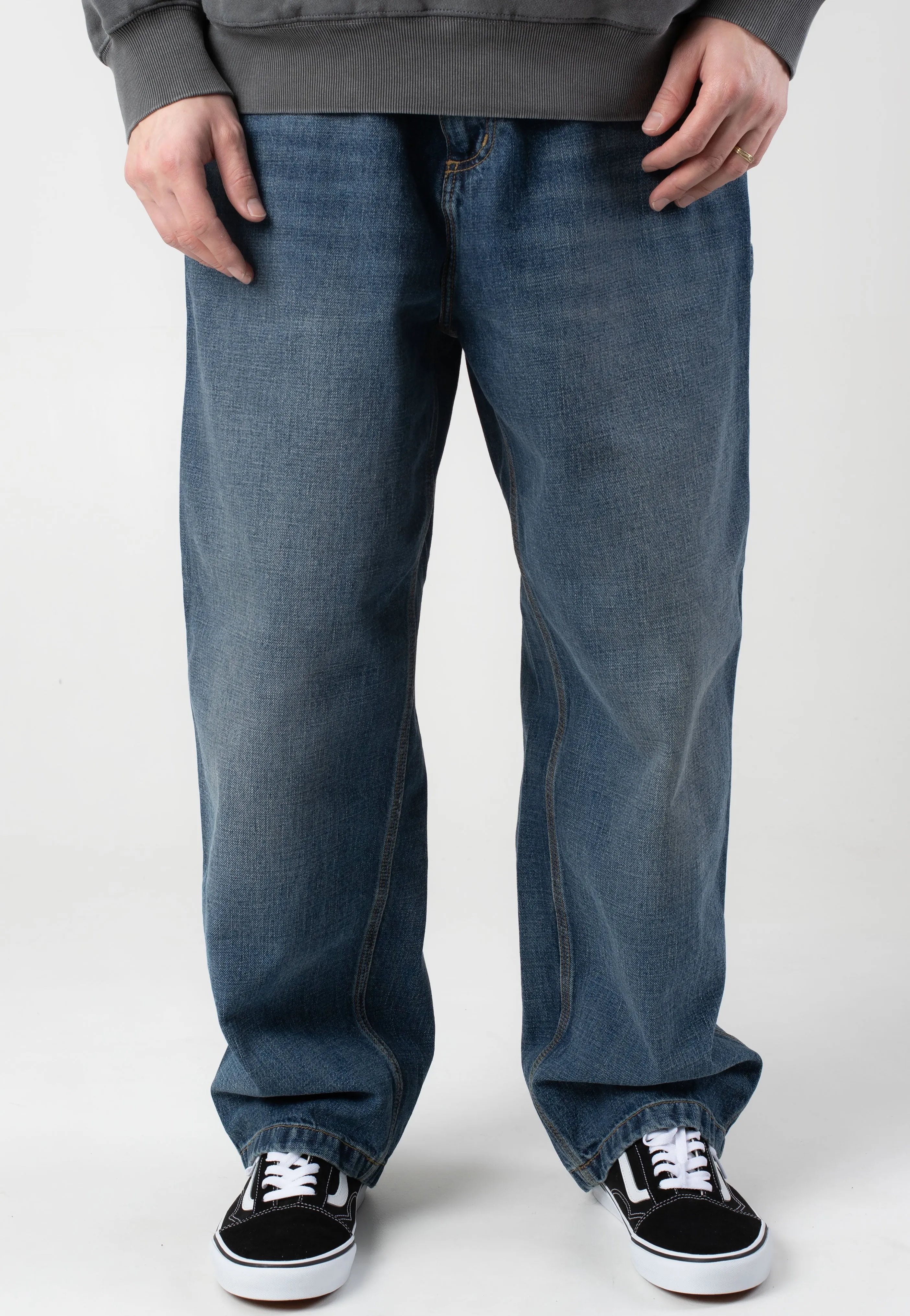 Carhartt WIP - OG Single Knee Dark Used Wash Blue - Pants Clean Lines