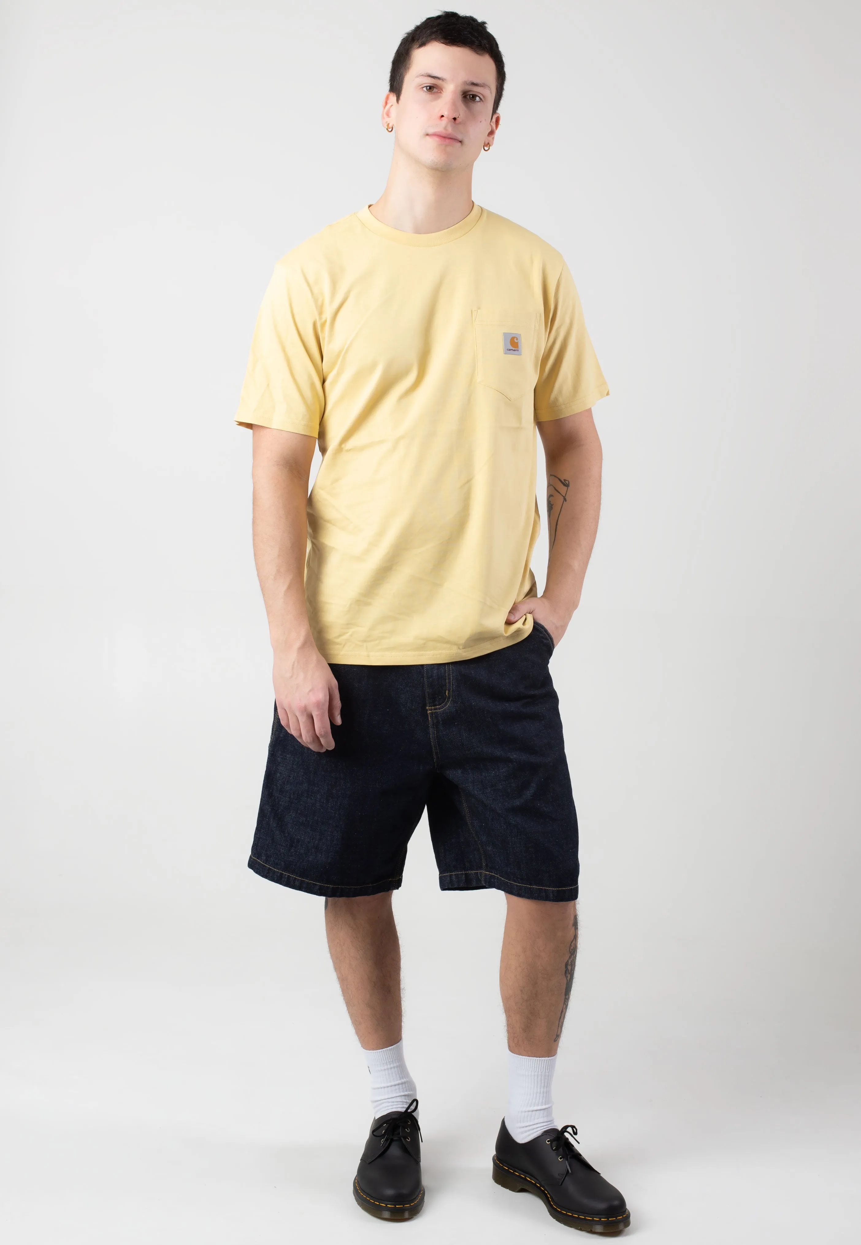 Carhartt WIP - OG Single Knee Rinsed Blue - Shorts Slim Fit Style