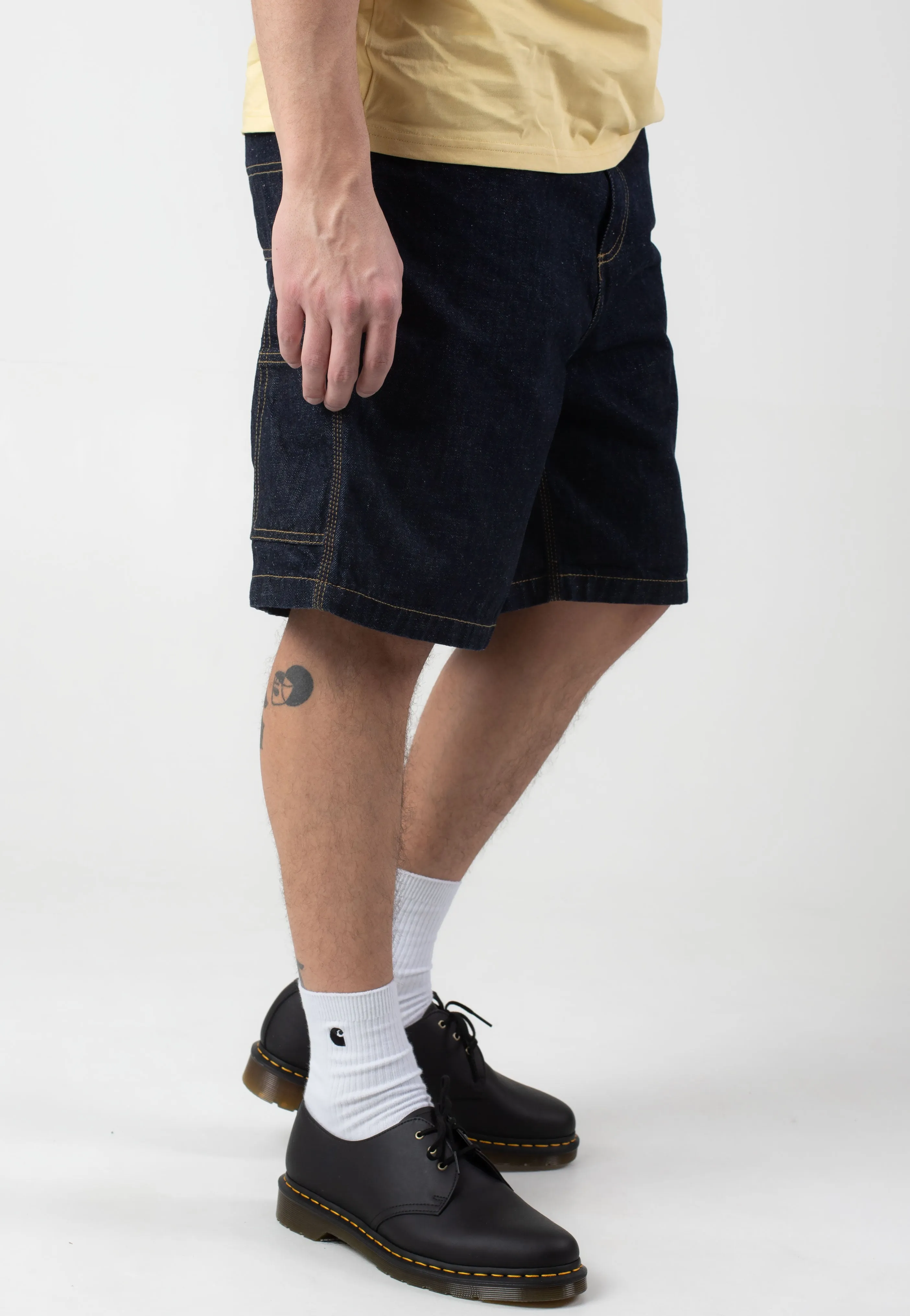 Carhartt WIP - OG Single Knee Rinsed Blue - Shorts Slim Fit Style